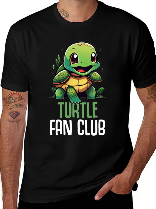Turtle Fan Club T-Shirt - Cute Cartoon Turtle Design