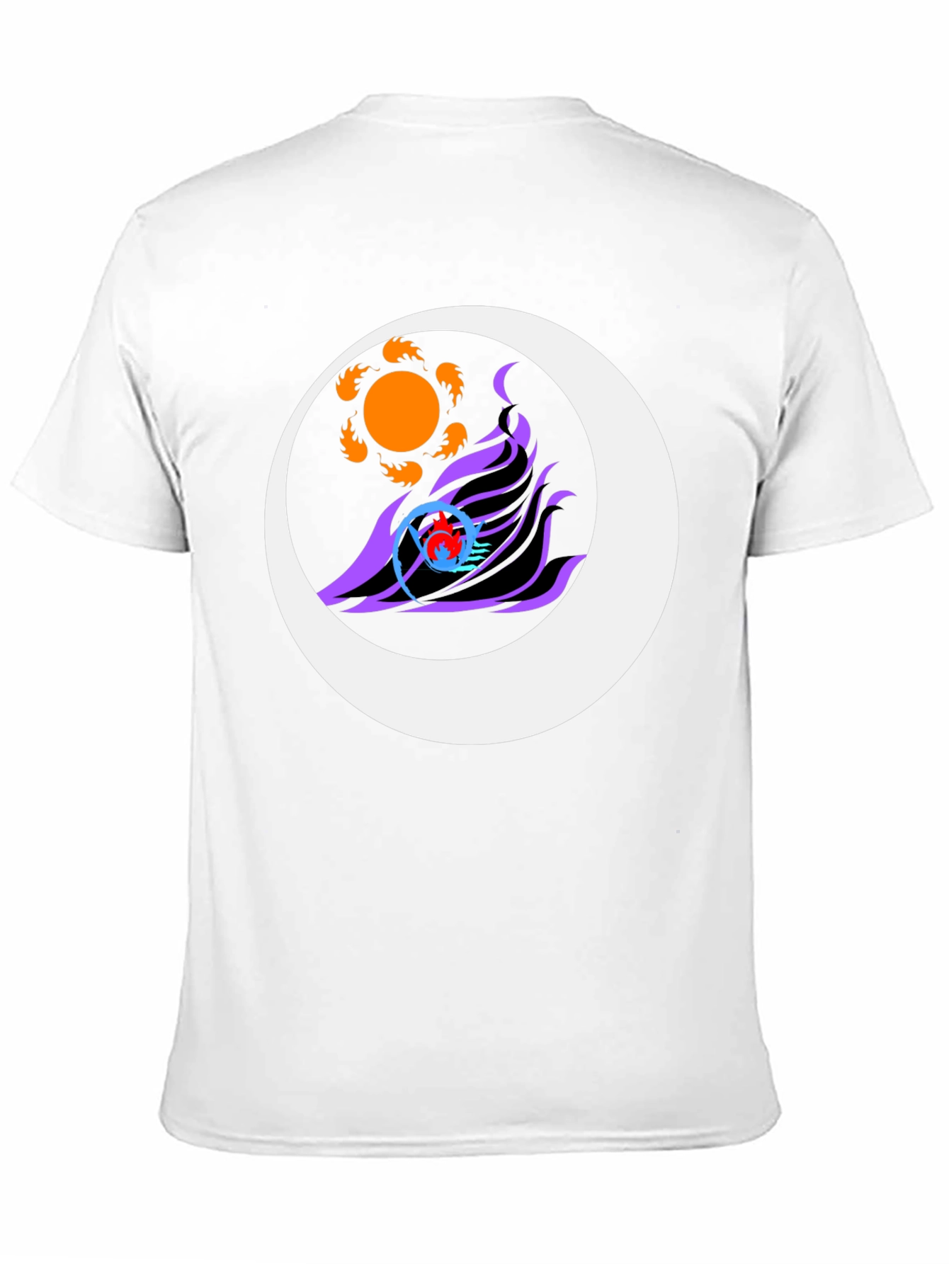 Sun & Moon Graphic Tee - Black Casual Style