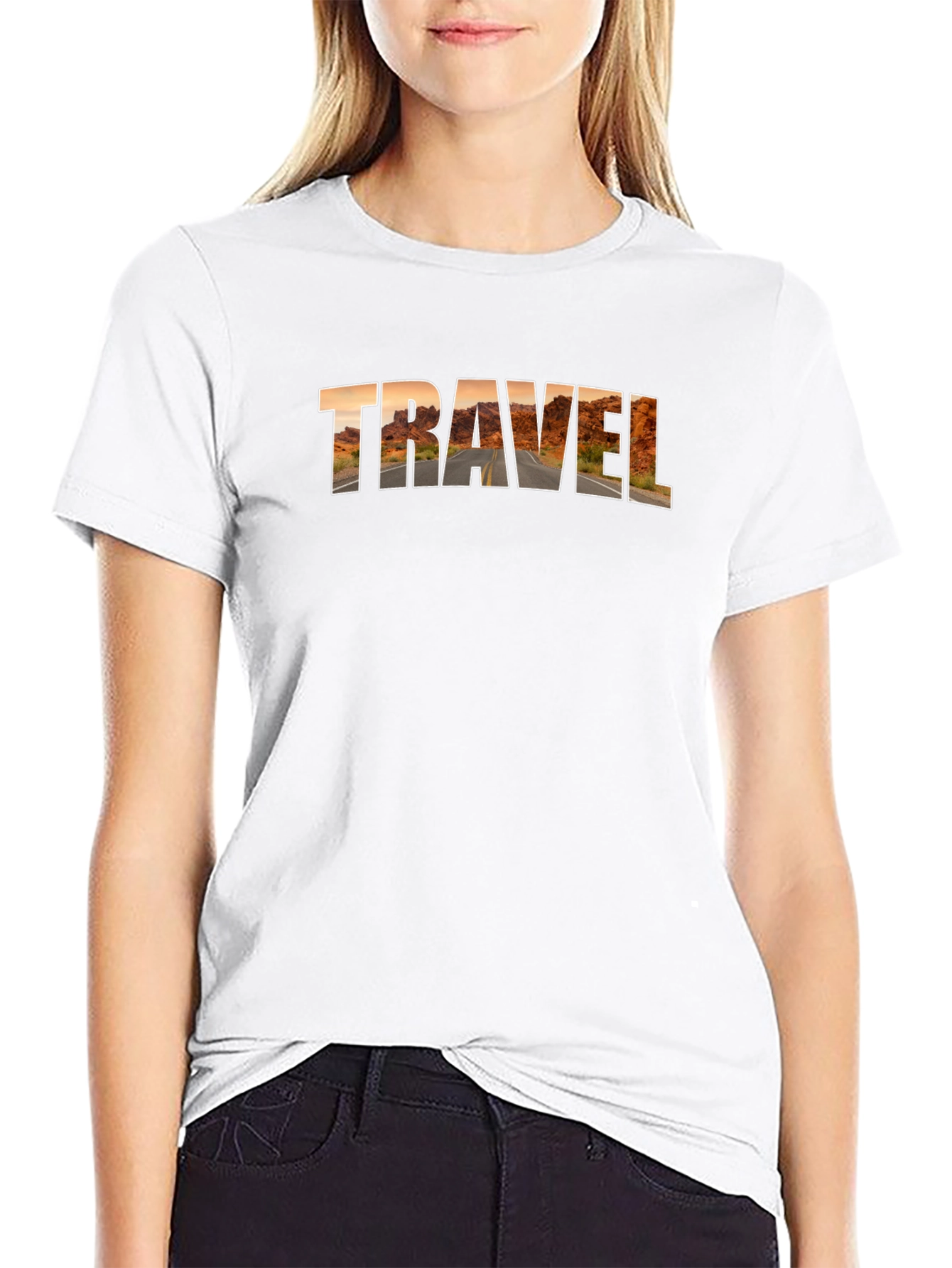 Travel Graphic Tee - Black Short Sleeve T-Shirt