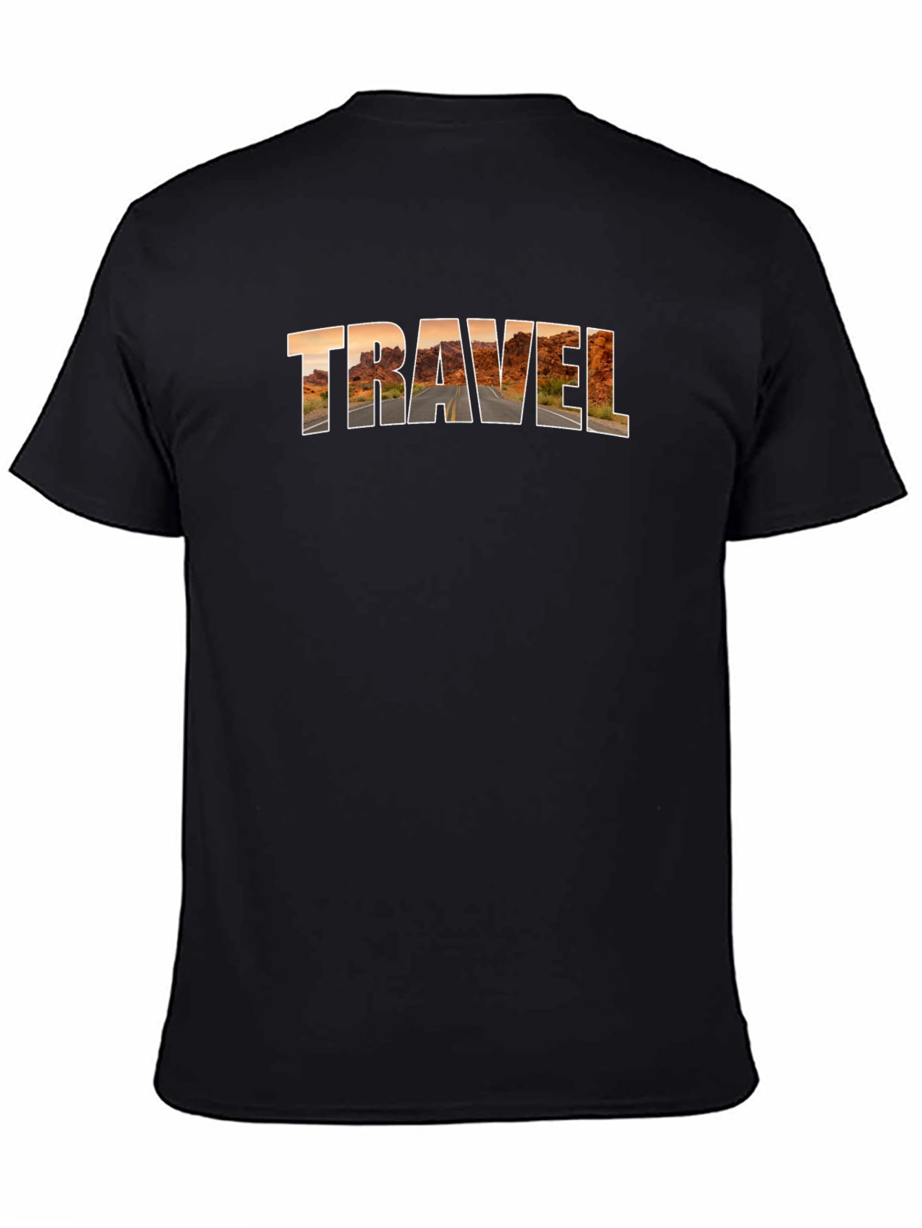 Travel Graphic Tee - Black Short Sleeve T-Shirt
