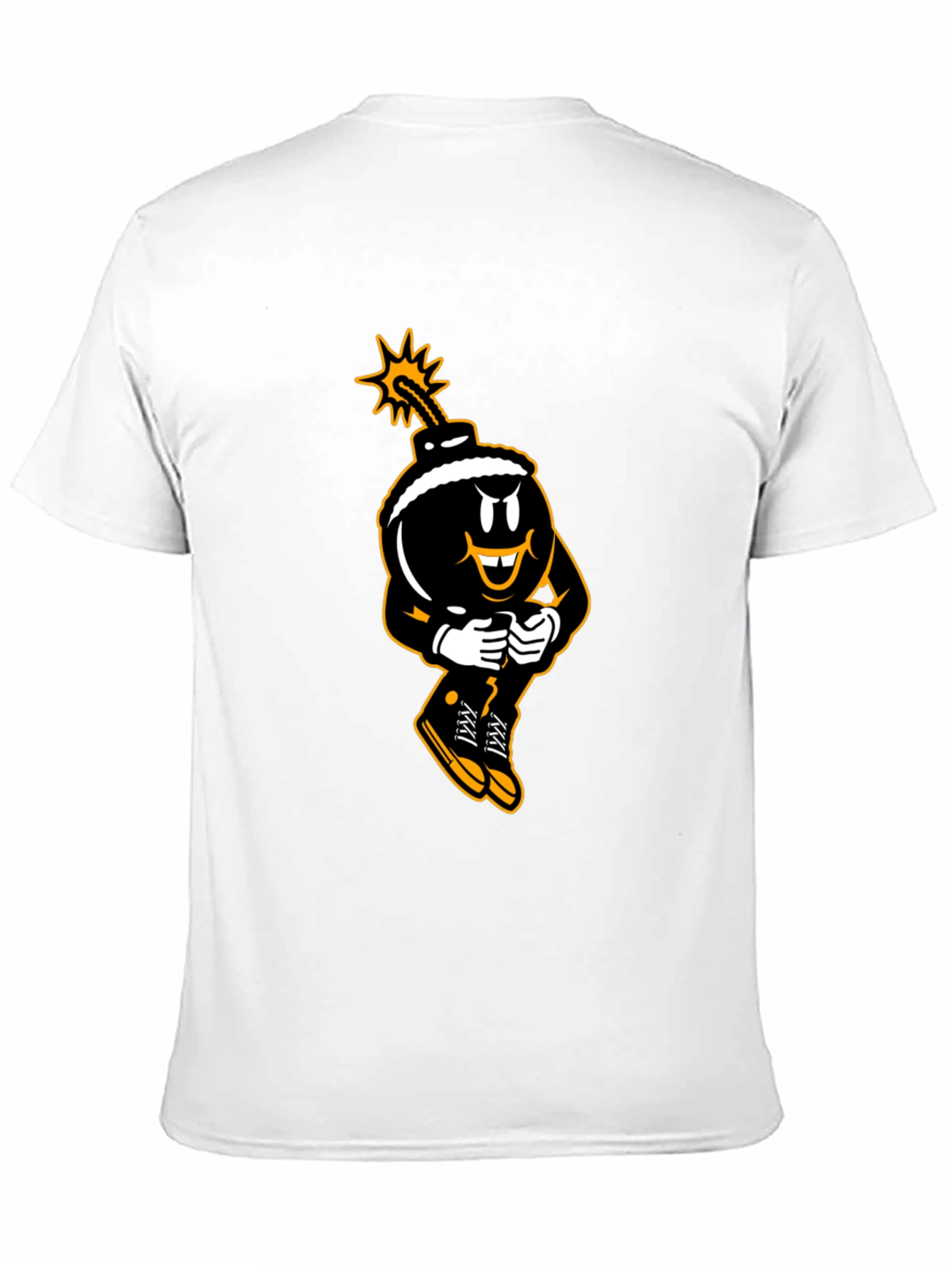 Cartoon Bomb Graphic Black T-Shirt