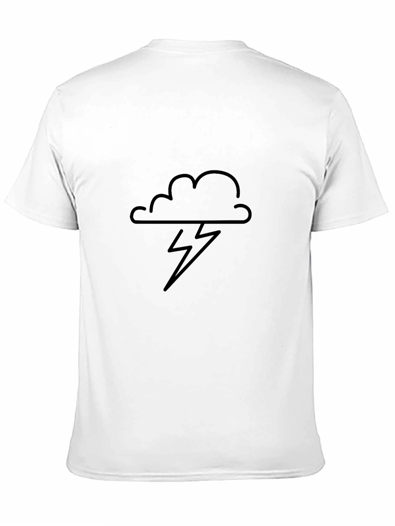 Black Cloud & Lightning Bolt Graphic Tee - Mens