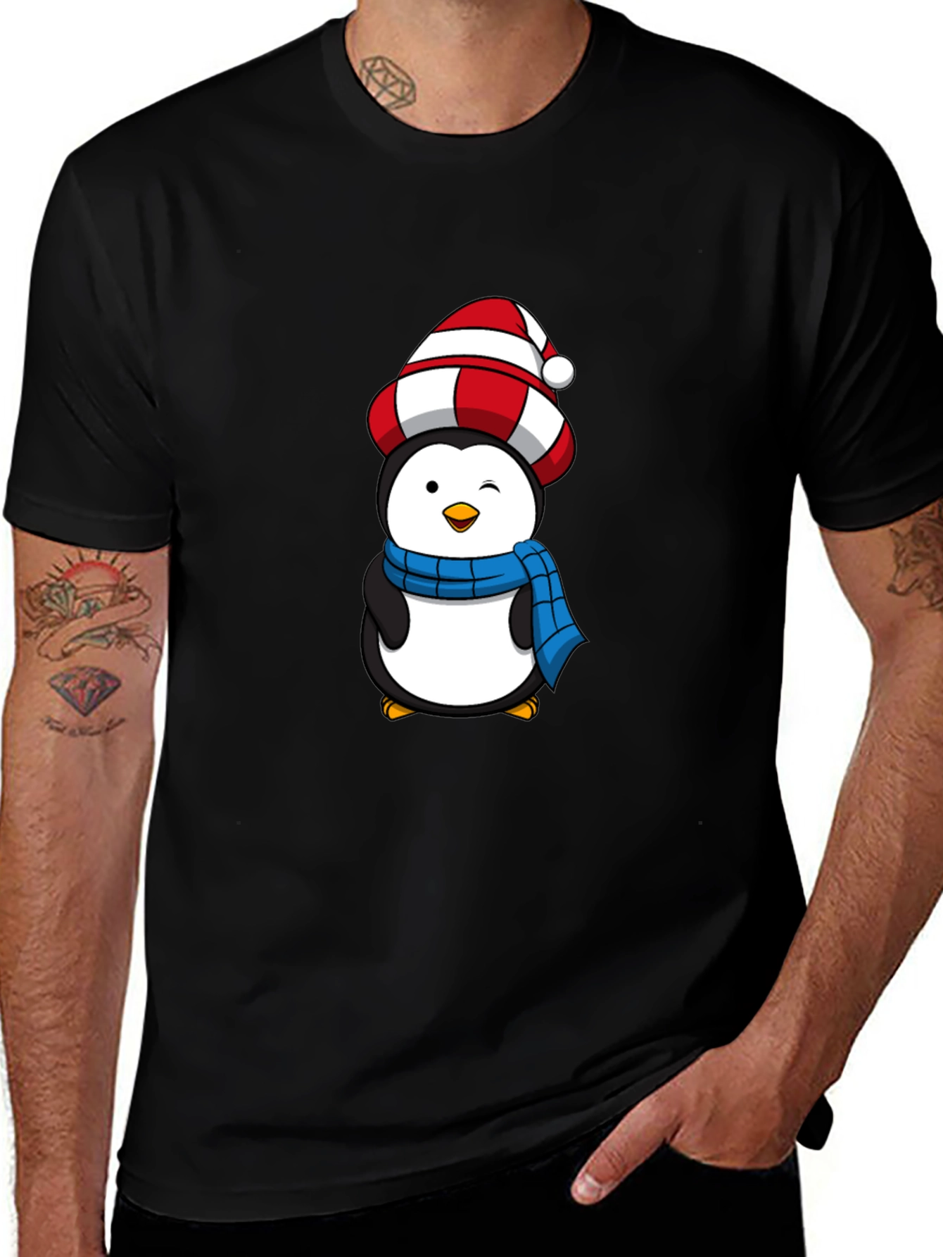 Festive Penguin T-Shirt - Holiday Cheer