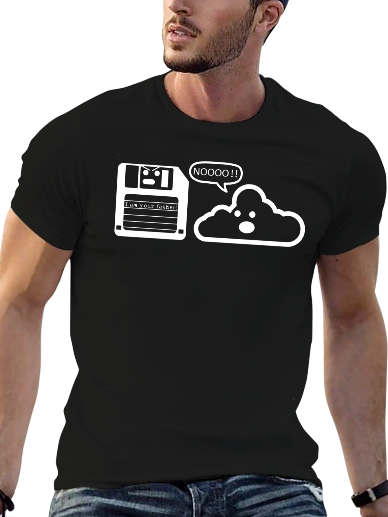 Floppy Disk Father Cloud NOOOO! T-Shirt