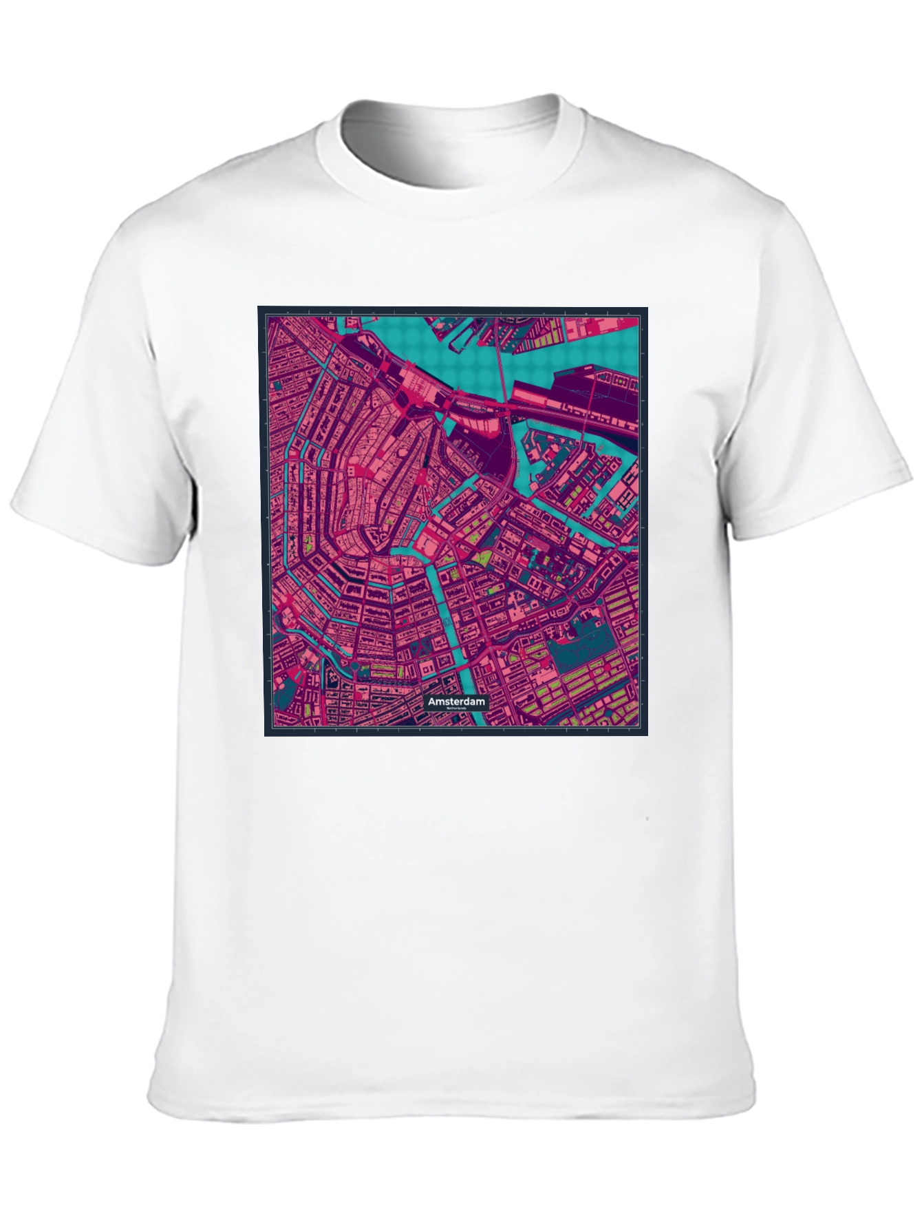 Amsterdam Map T-Shirt - Unique City Streetwear