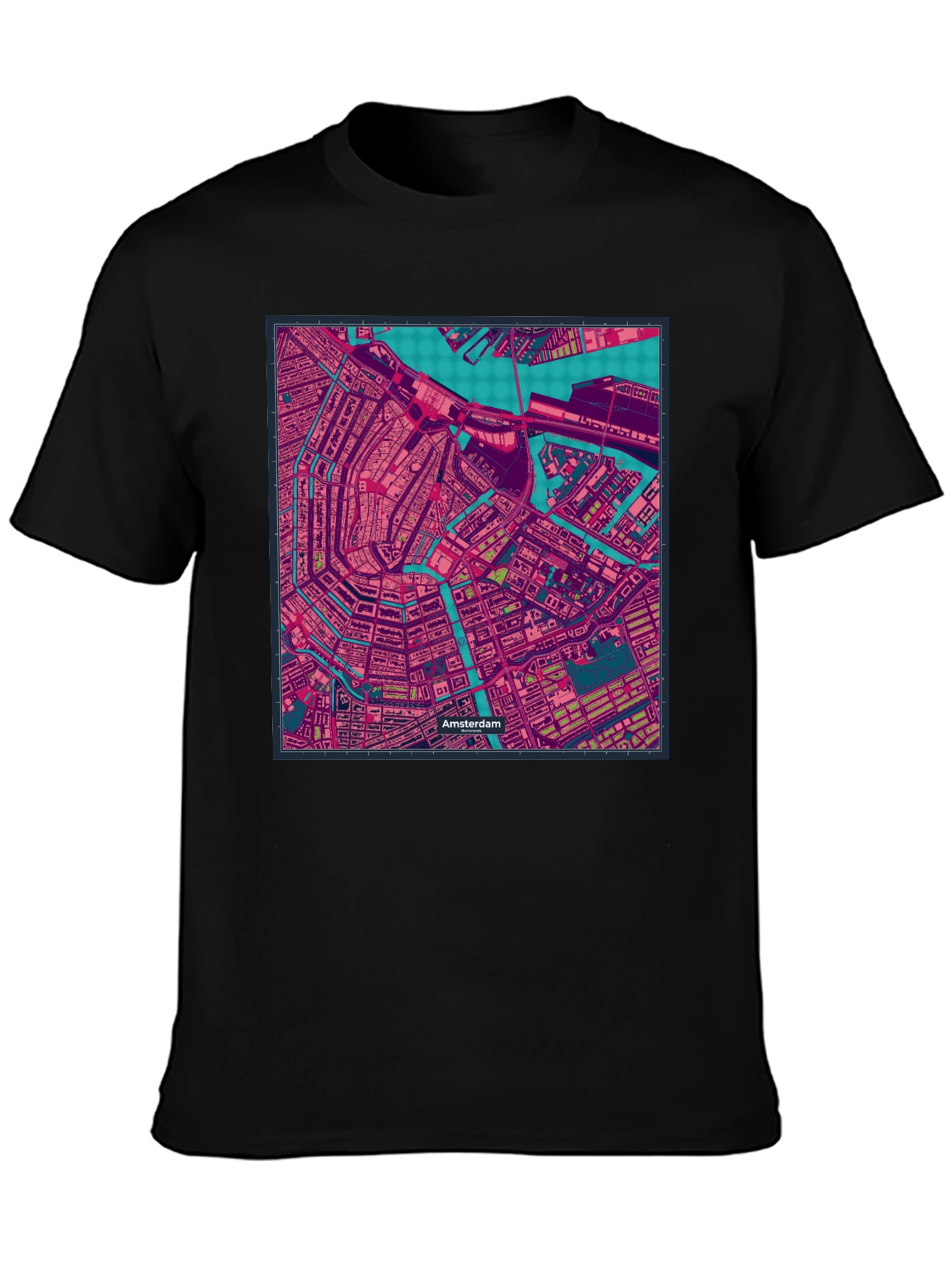 Amsterdam Map T-Shirt - Unique City Streetwear