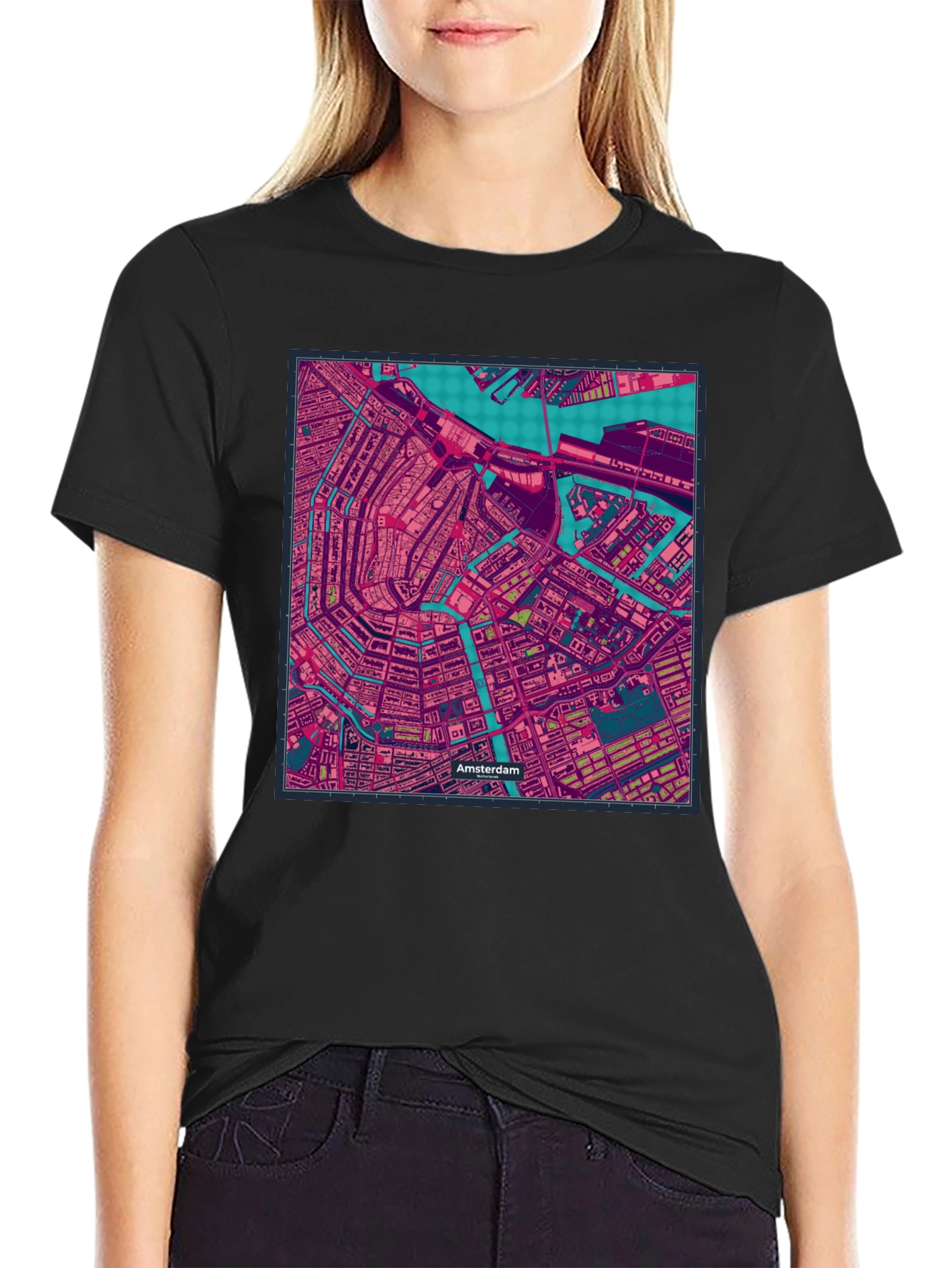 Amsterdam Map T-Shirt - Unique City Streetwear