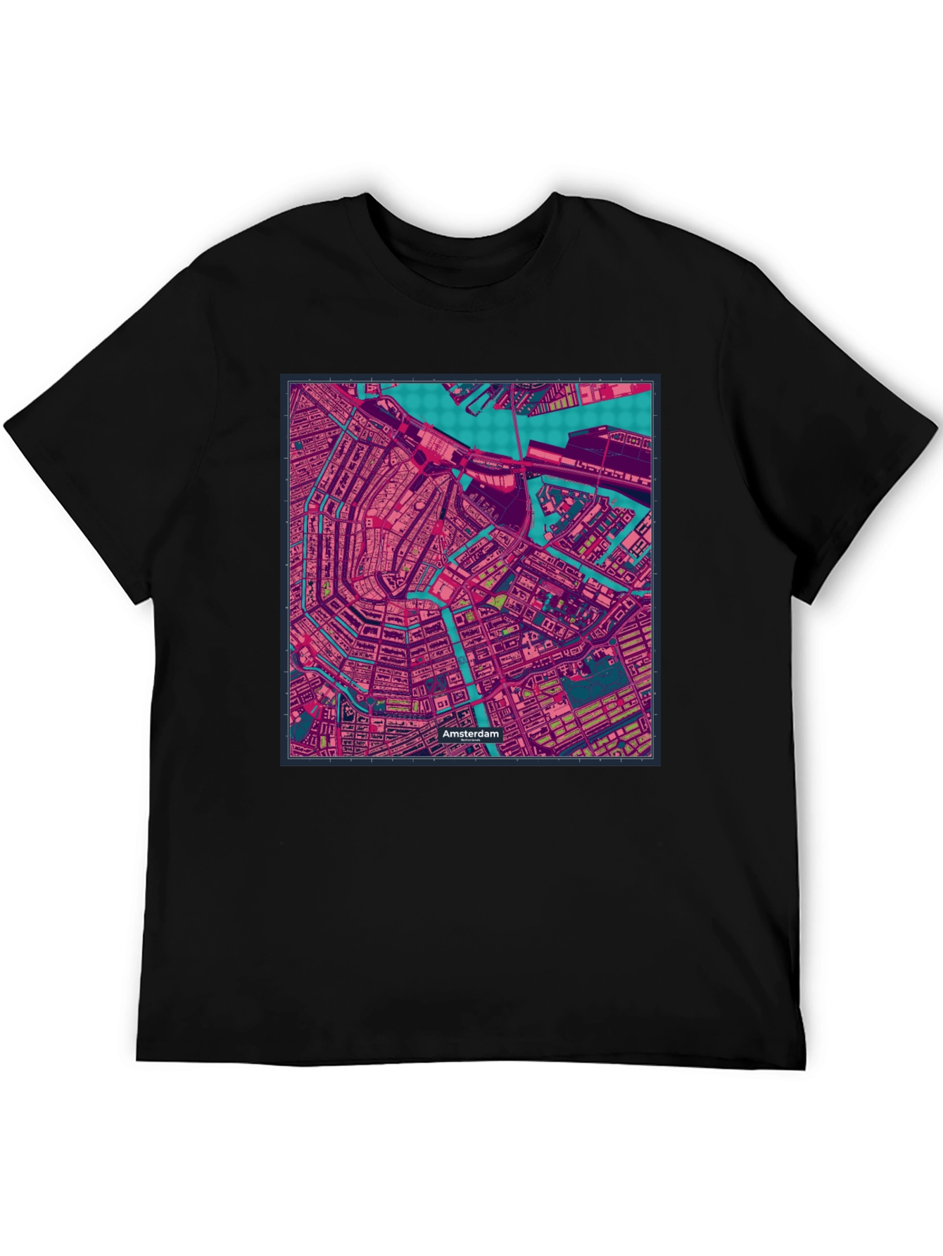 Amsterdam Map T-Shirt - Unique City Streetwear