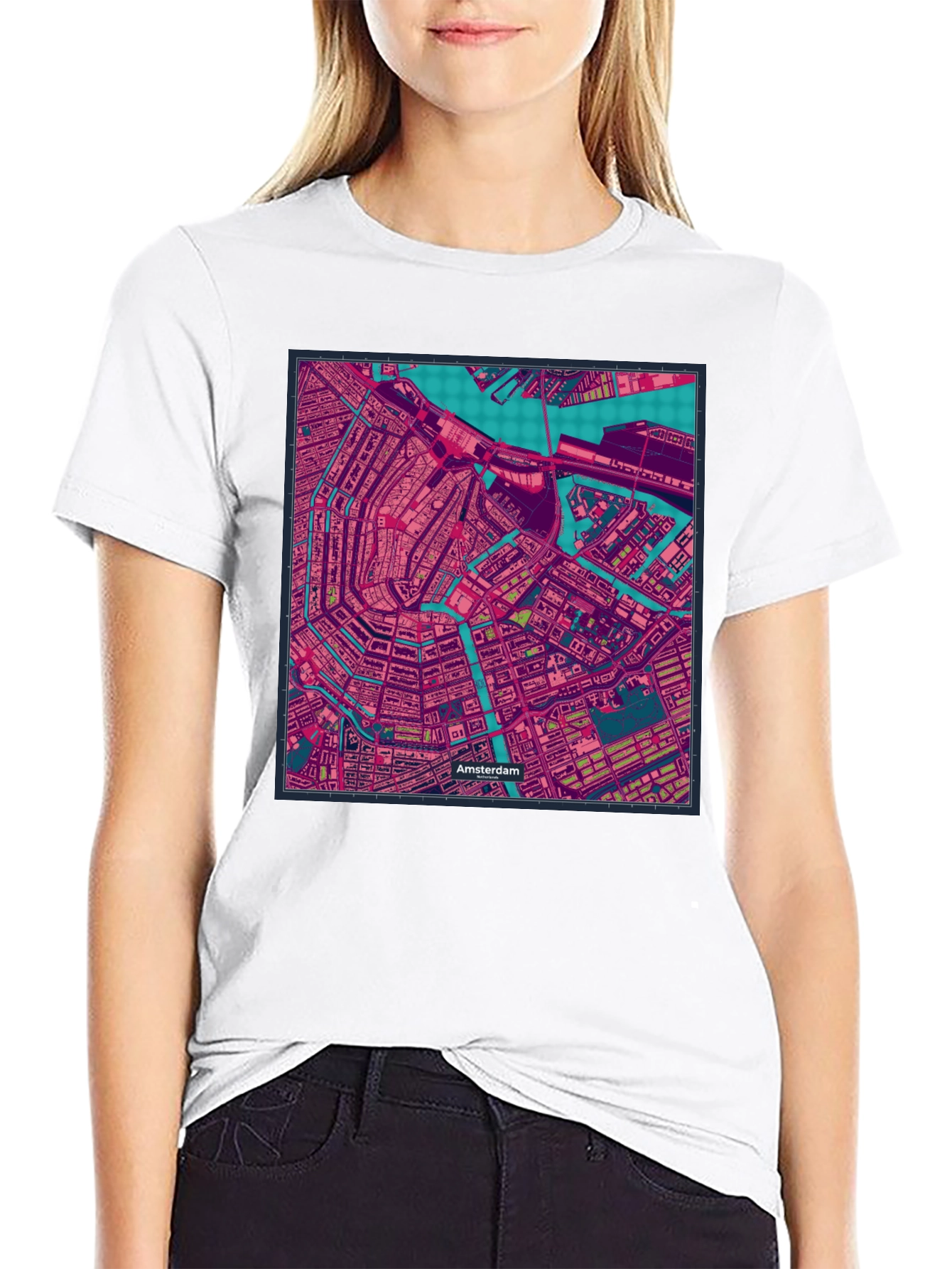 Amsterdam Map T-Shirt - Unique City Streetwear