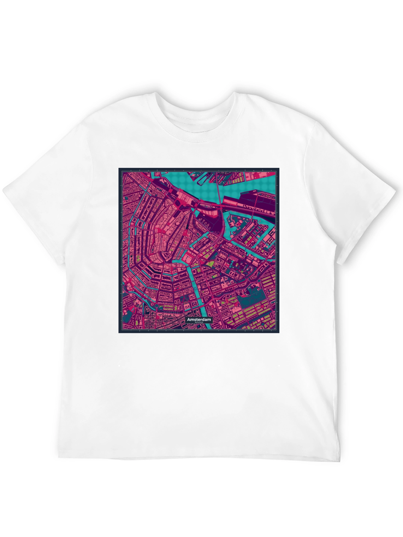 Amsterdam Map T-Shirt - Unique City Streetwear