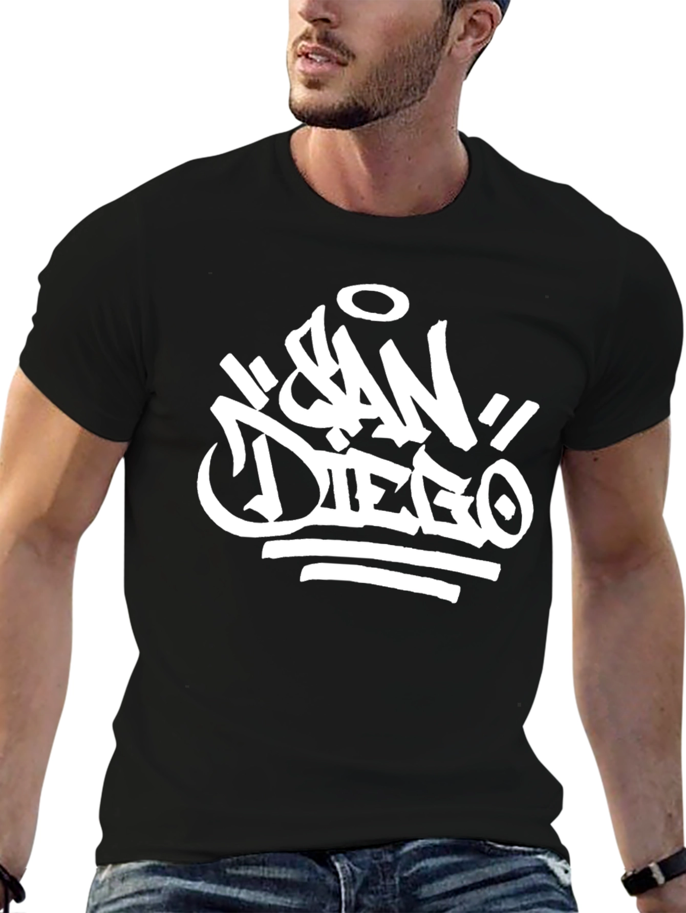 San Diego Graphic T-Shirt - Mens Black Tee