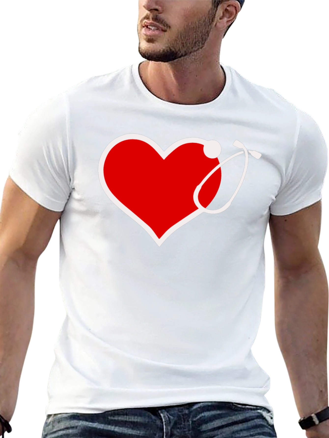 Heart Stethoscope Graphic Tee - Medical Love!