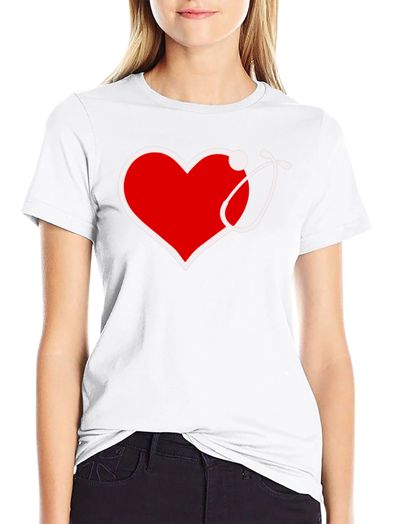 Heart Stethoscope Graphic Tee - Medical Love!