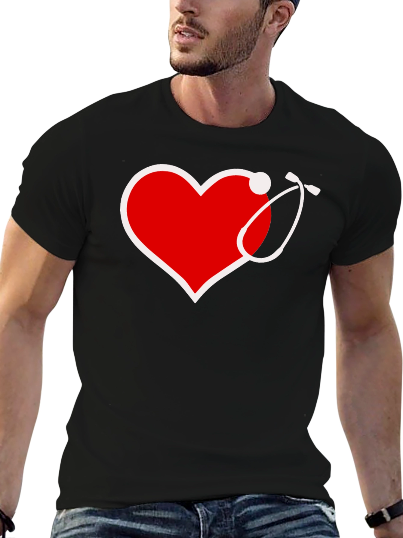 Heart Stethoscope Graphic Tee - Medical Love!