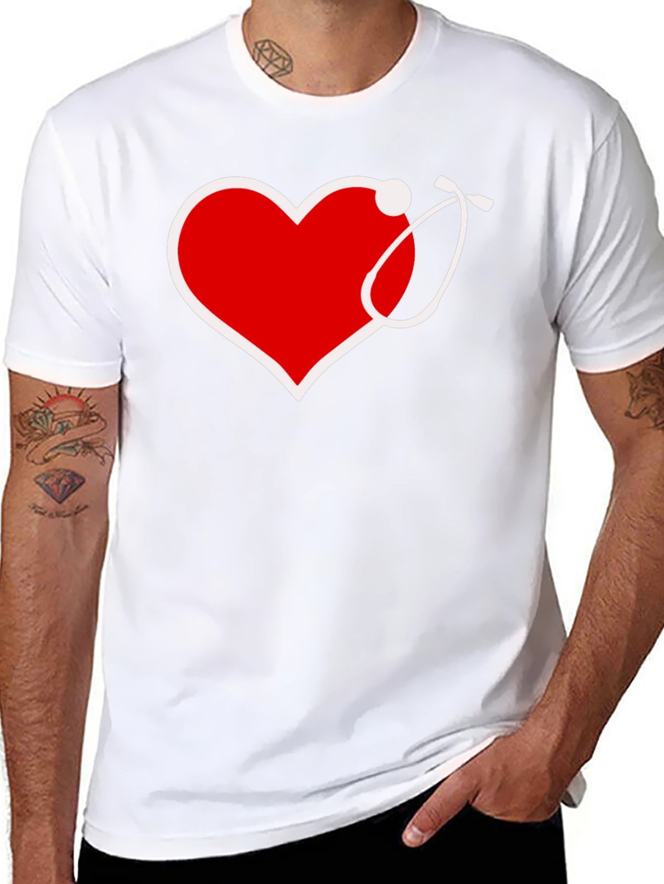 Heart Stethoscope Graphic Tee - Medical Love!