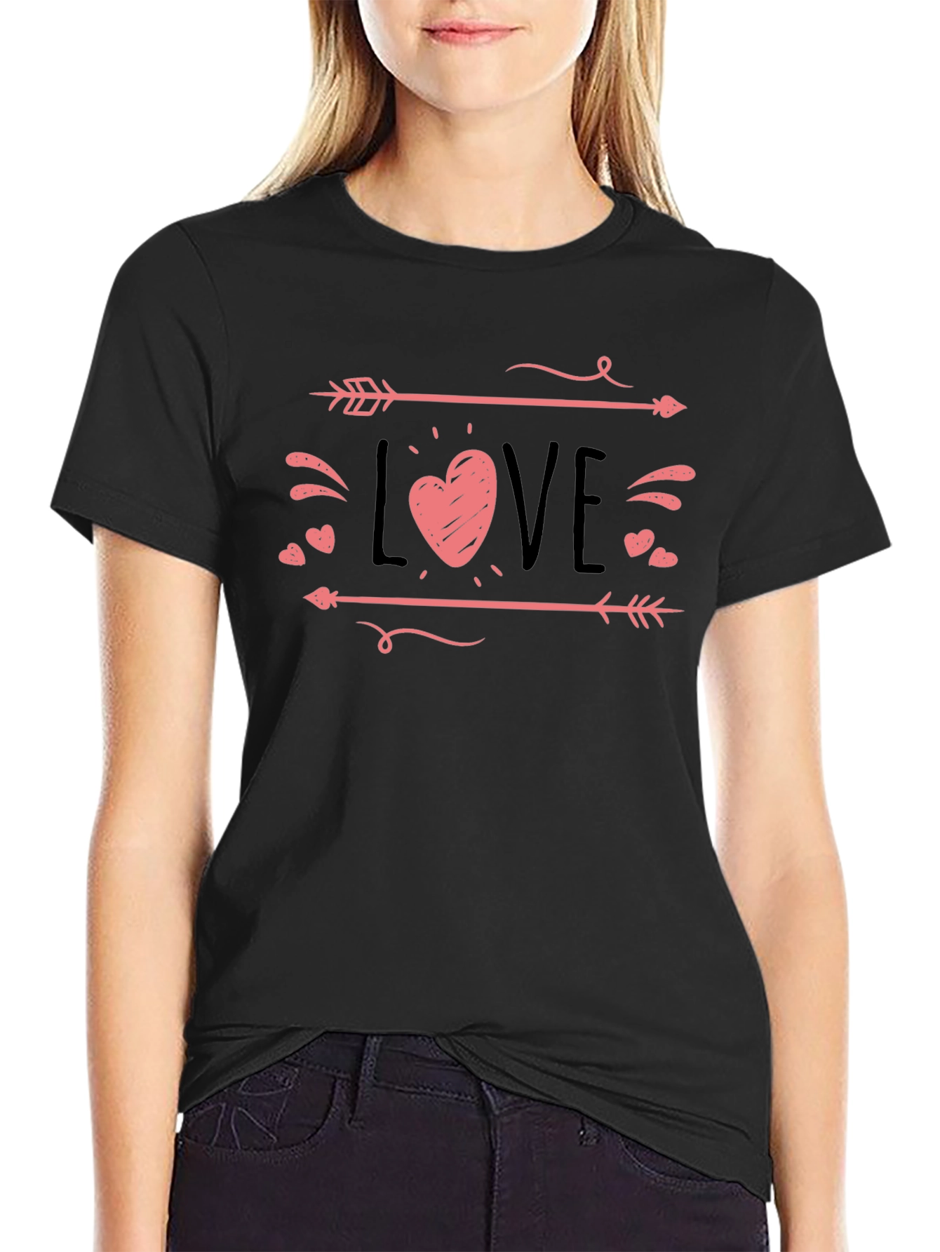 Love Heart Arrow Graphic Tee - Valentines Gift