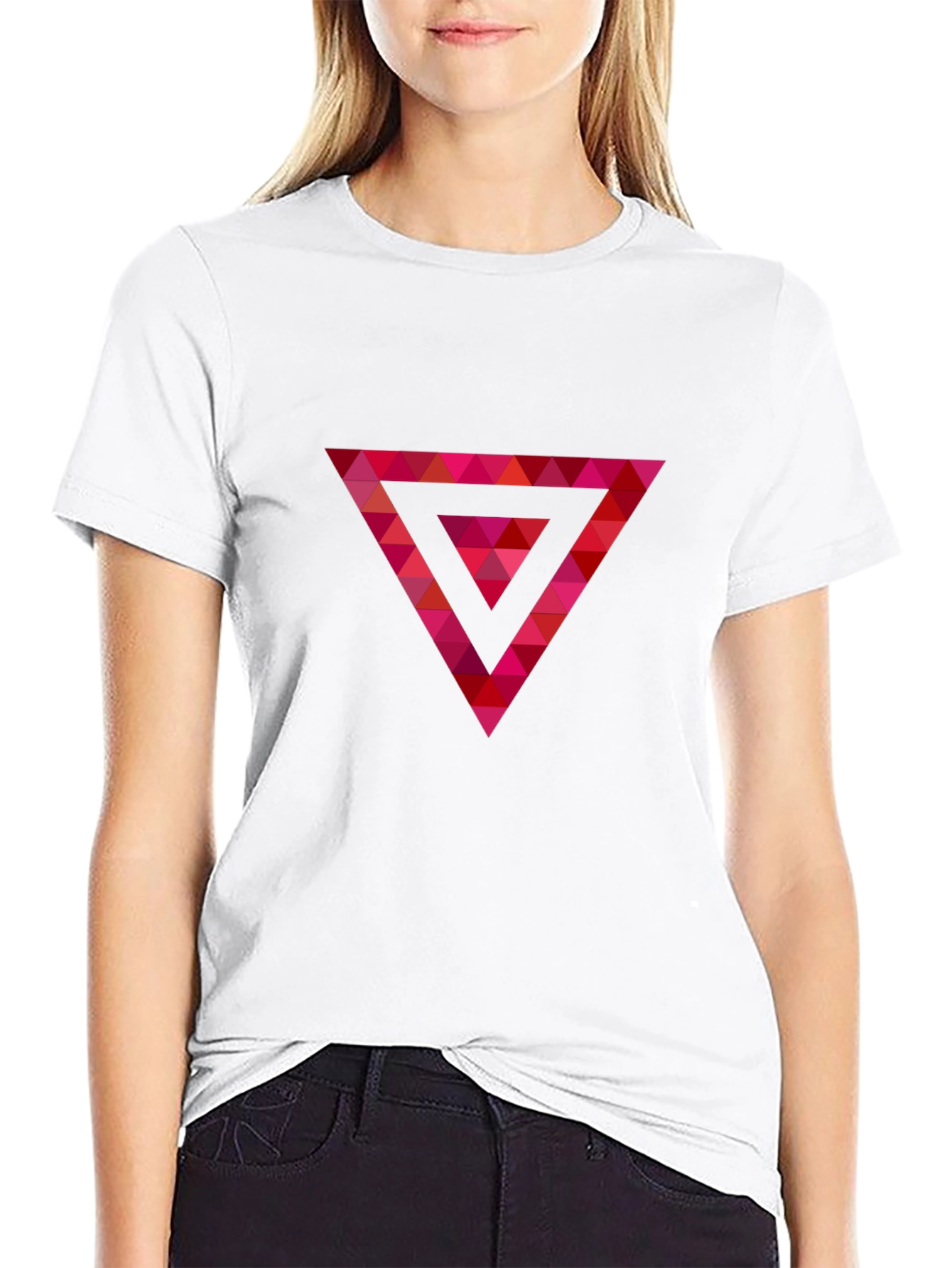 Geometric Triangle Graphic T-Shirt - Modern Design