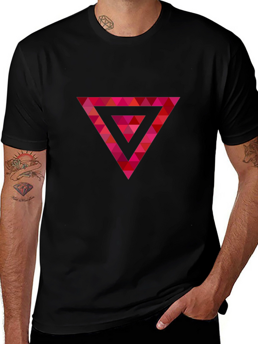 Geometric Triangle Graphic T-Shirt - Modern Design