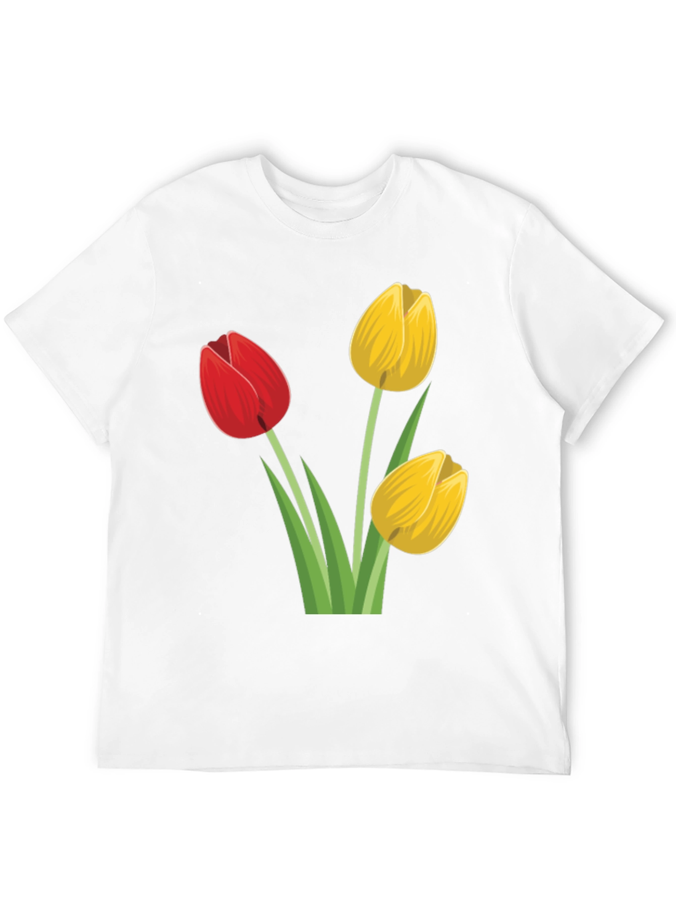 Tulip Graphic Tee - Black Cotton T-Shirt
