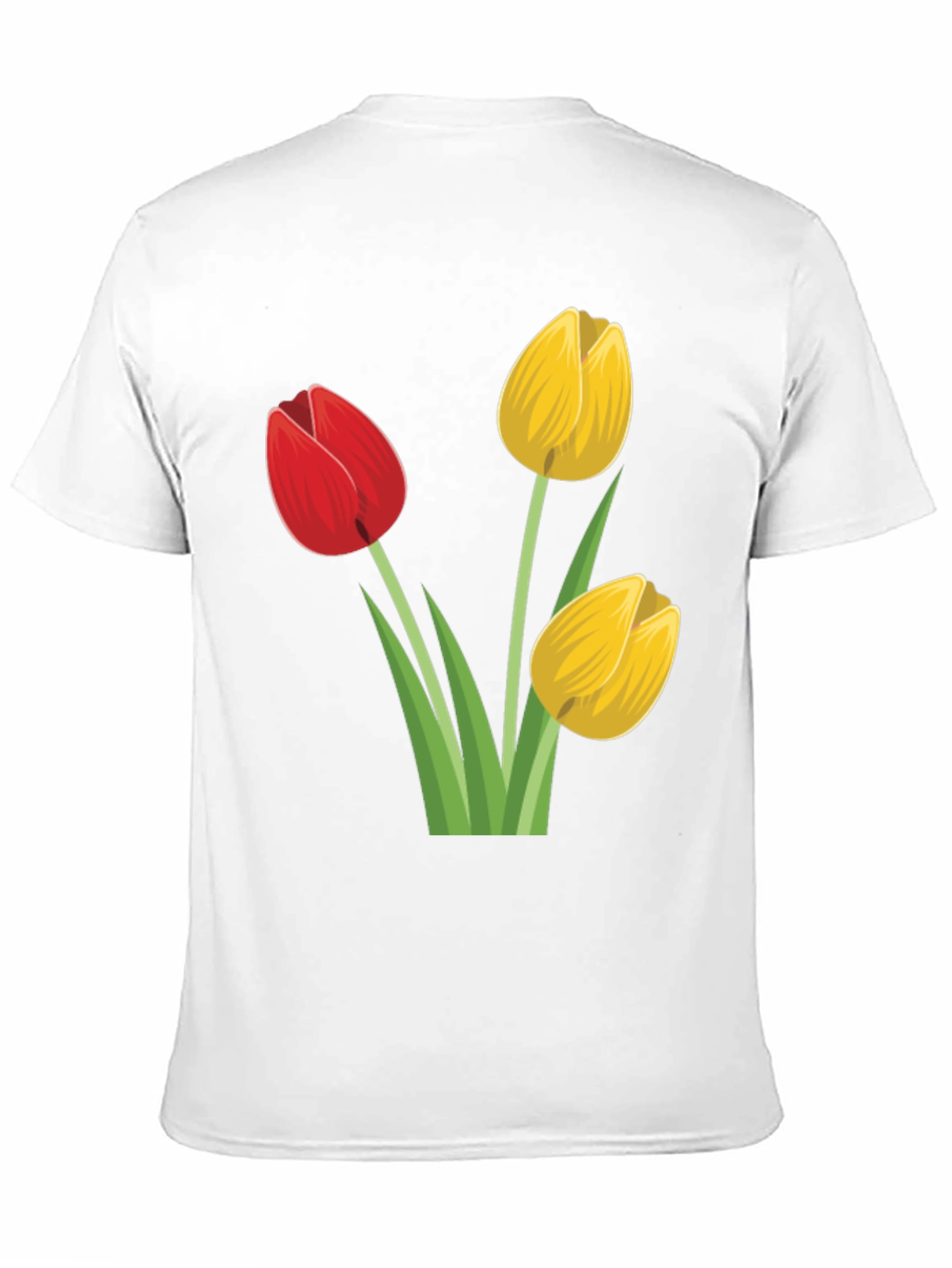 Tulip Graphic Tee - Black Cotton T-Shirt
