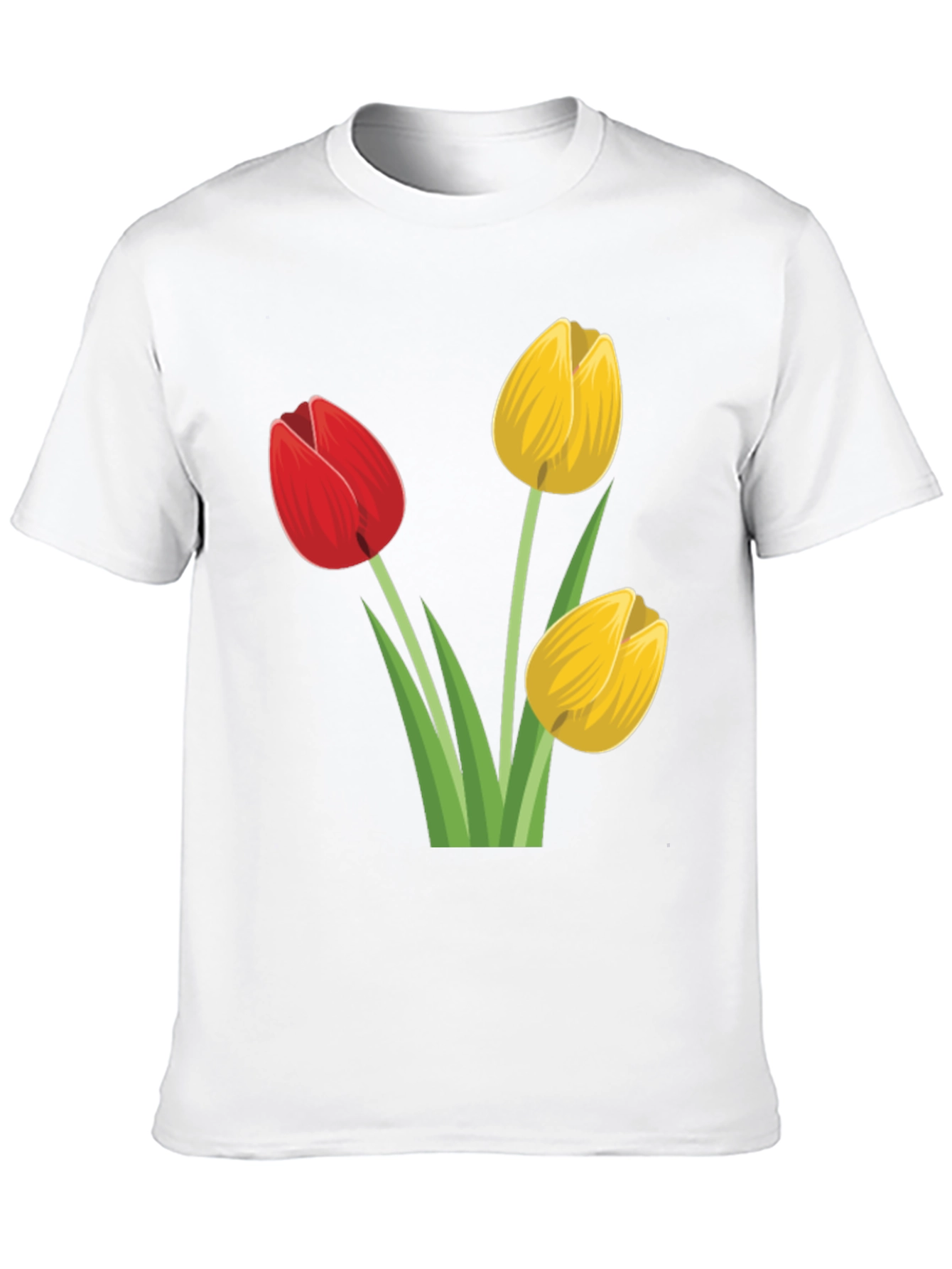 Tulip Graphic Tee - Black Cotton T-Shirt