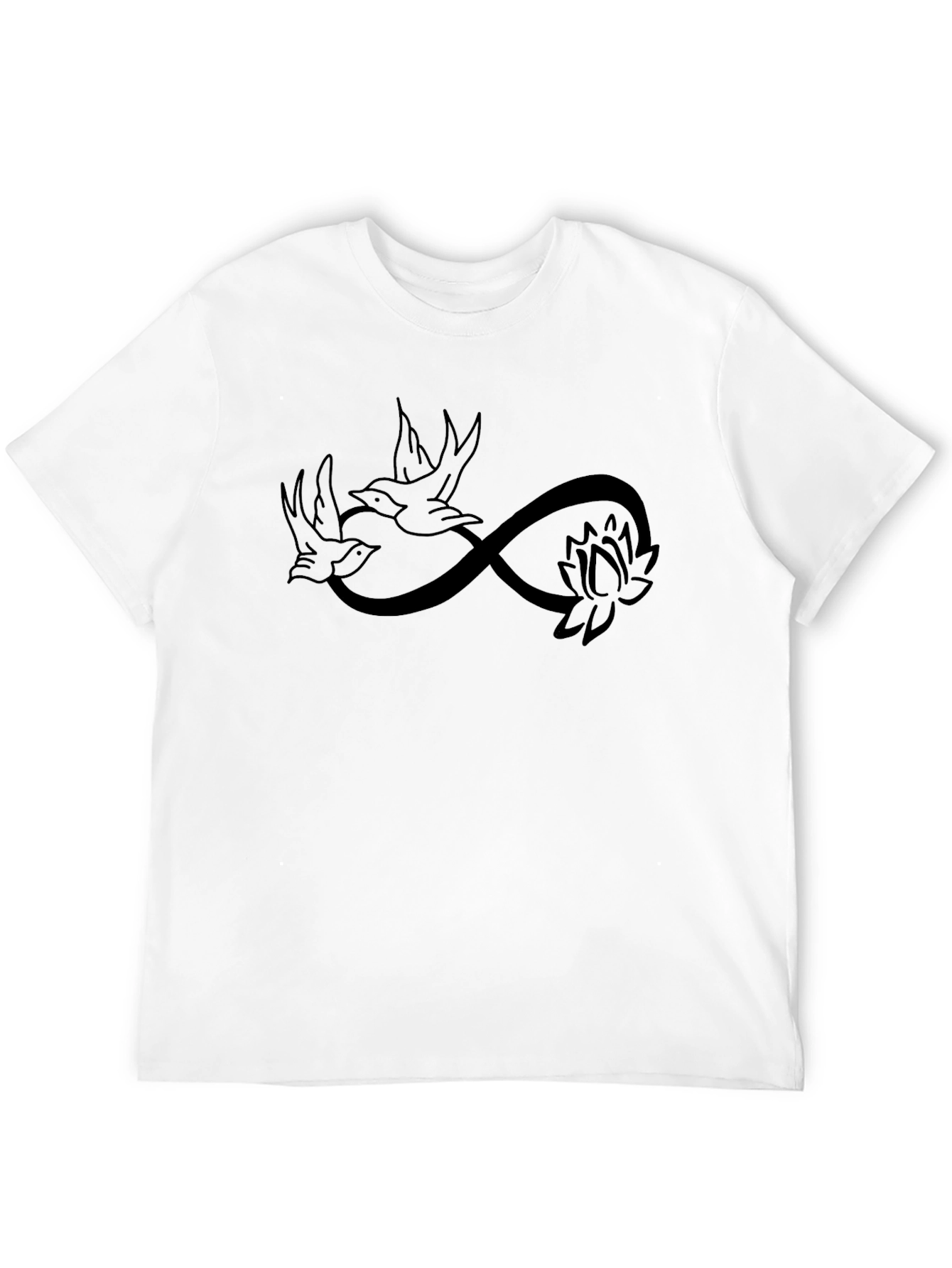 Swallow Infinity Lotus Graphic T-Shirt