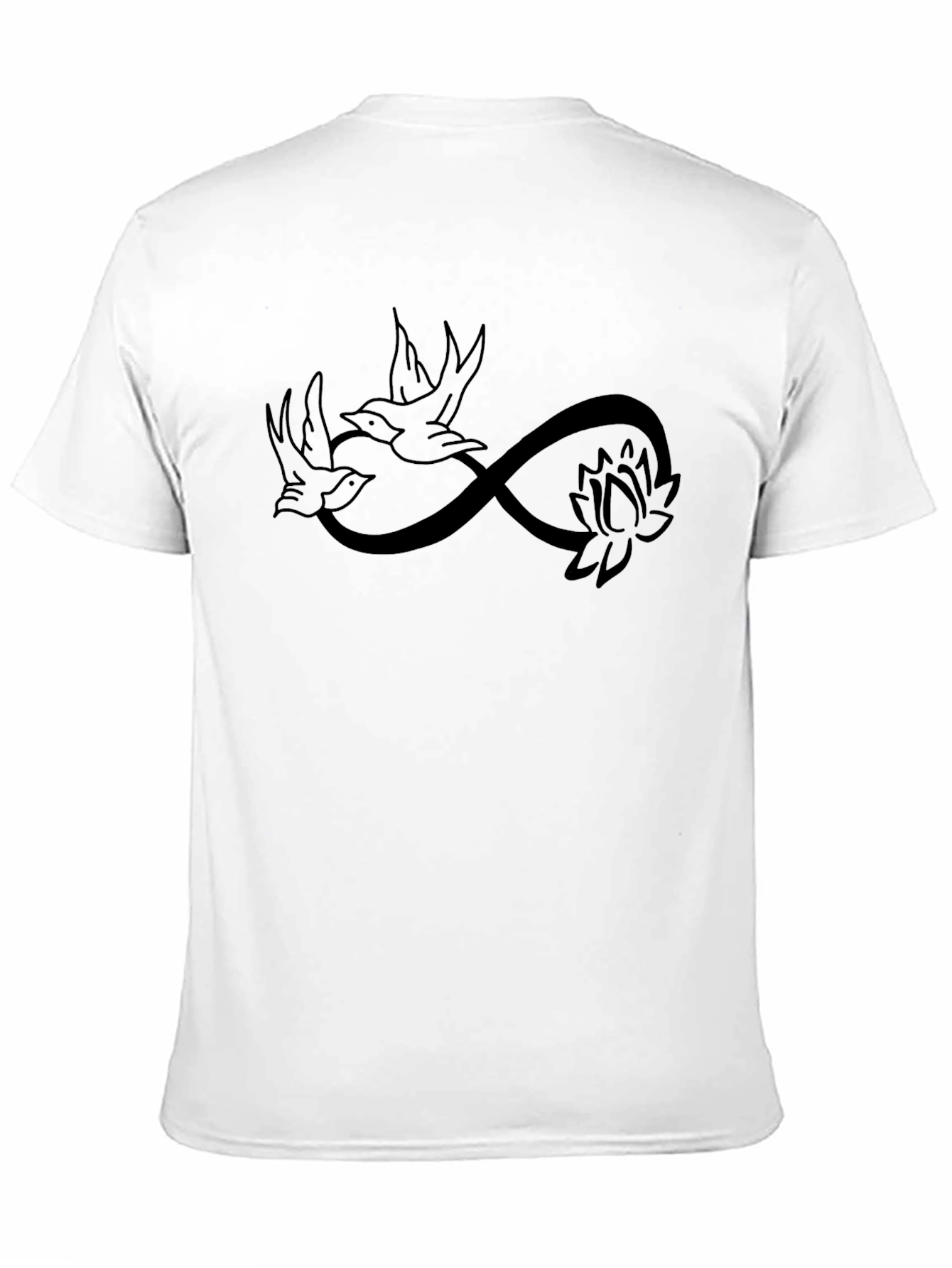 Swallow Infinity Lotus Graphic T-Shirt