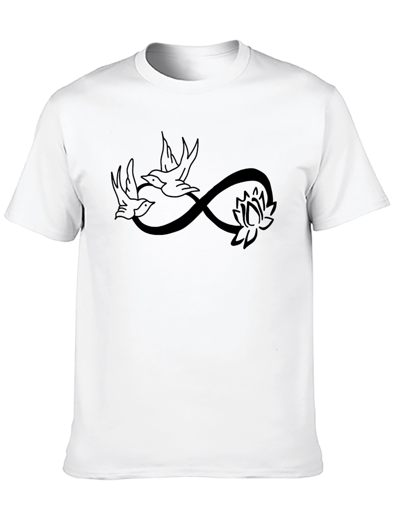 Swallow Infinity Lotus Graphic T-Shirt