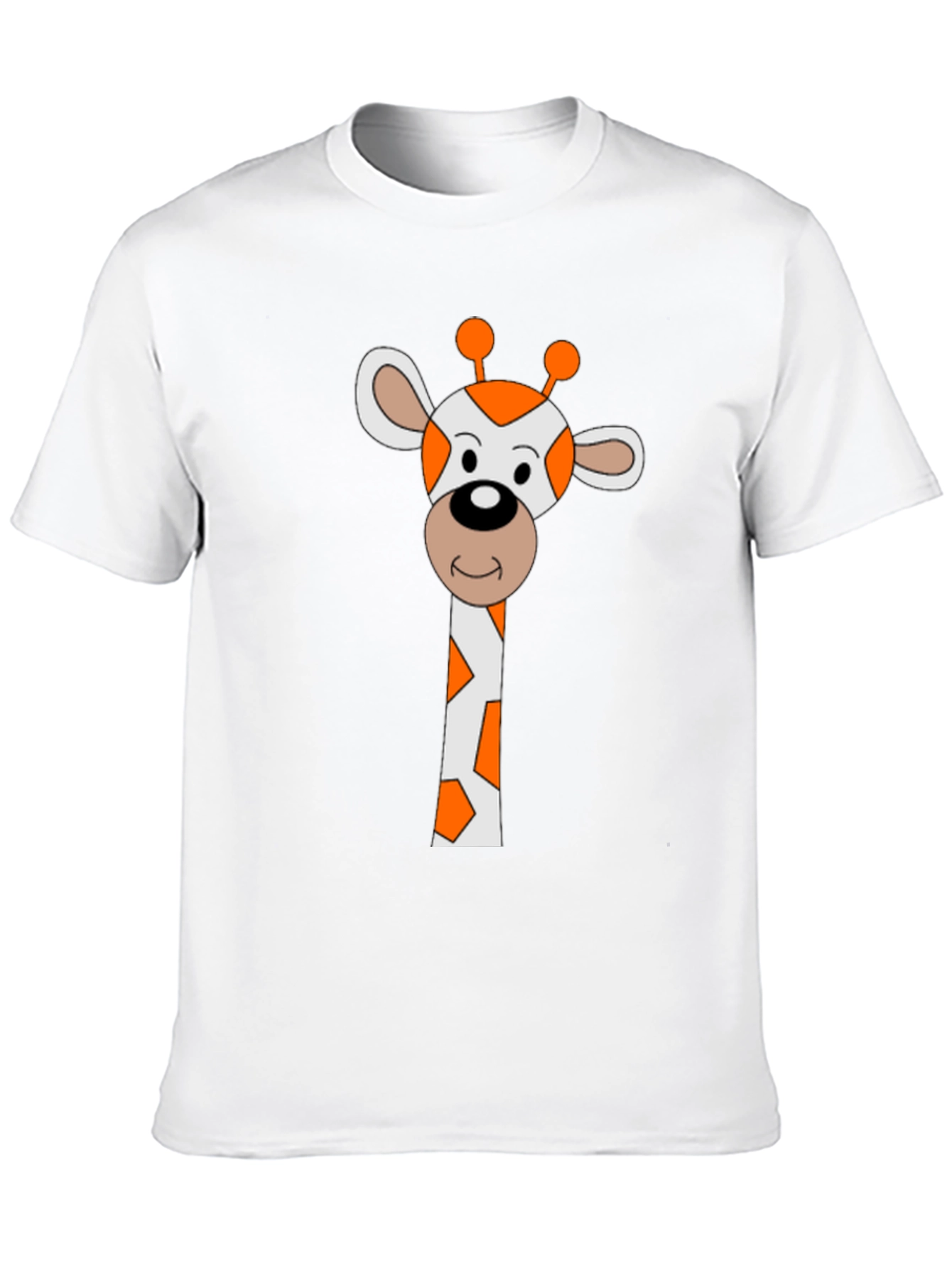 Giraffe Graphic Tee - Black Cotton Blend Shirt