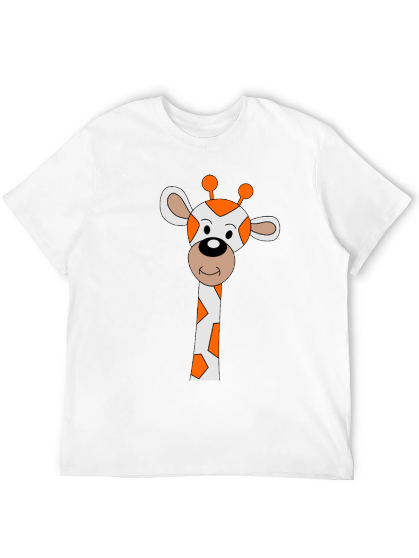 Giraffe Graphic Tee - Black Cotton Blend Shirt