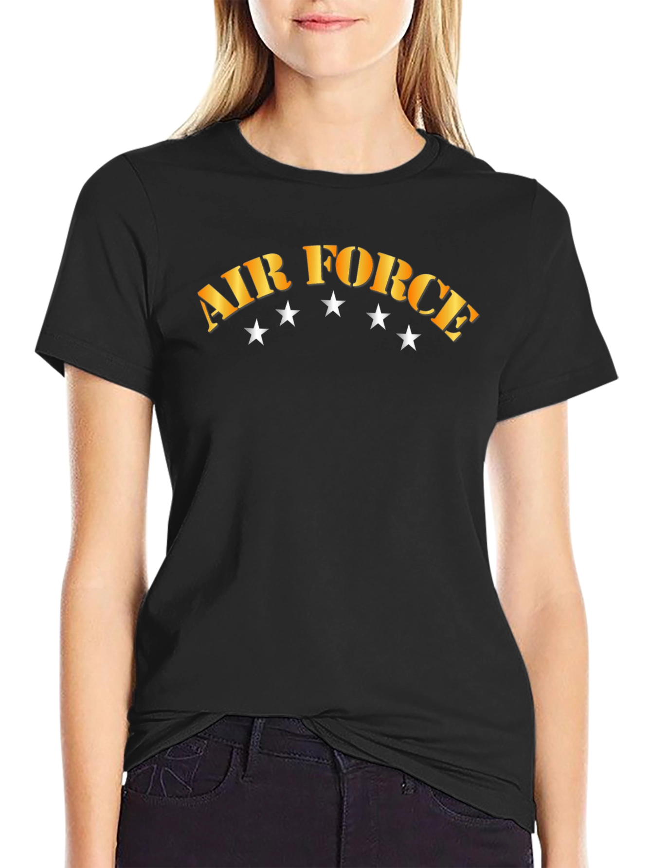 Air Force Graphic T-Shirt Black