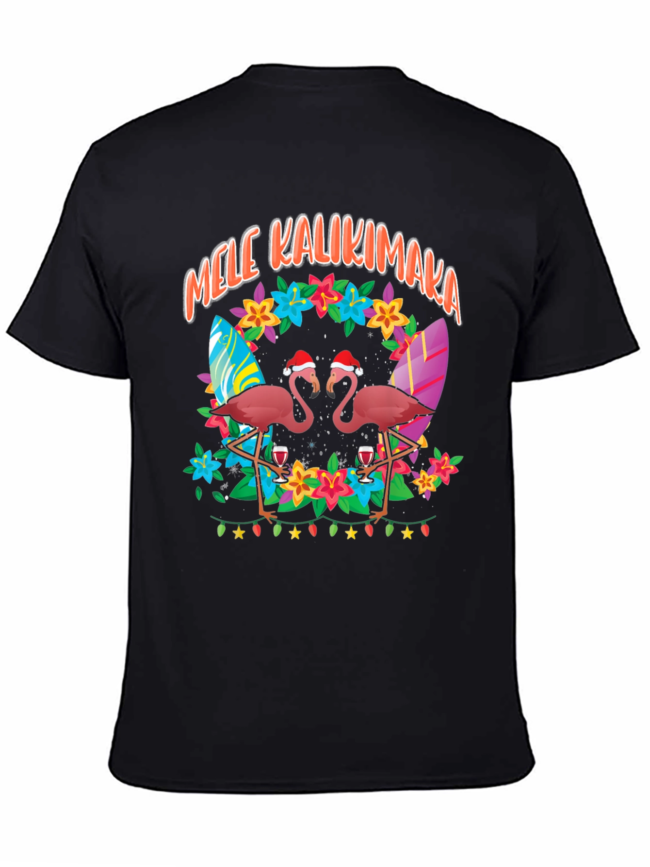 Mele Kalikimaka Flamingo T-Shirt