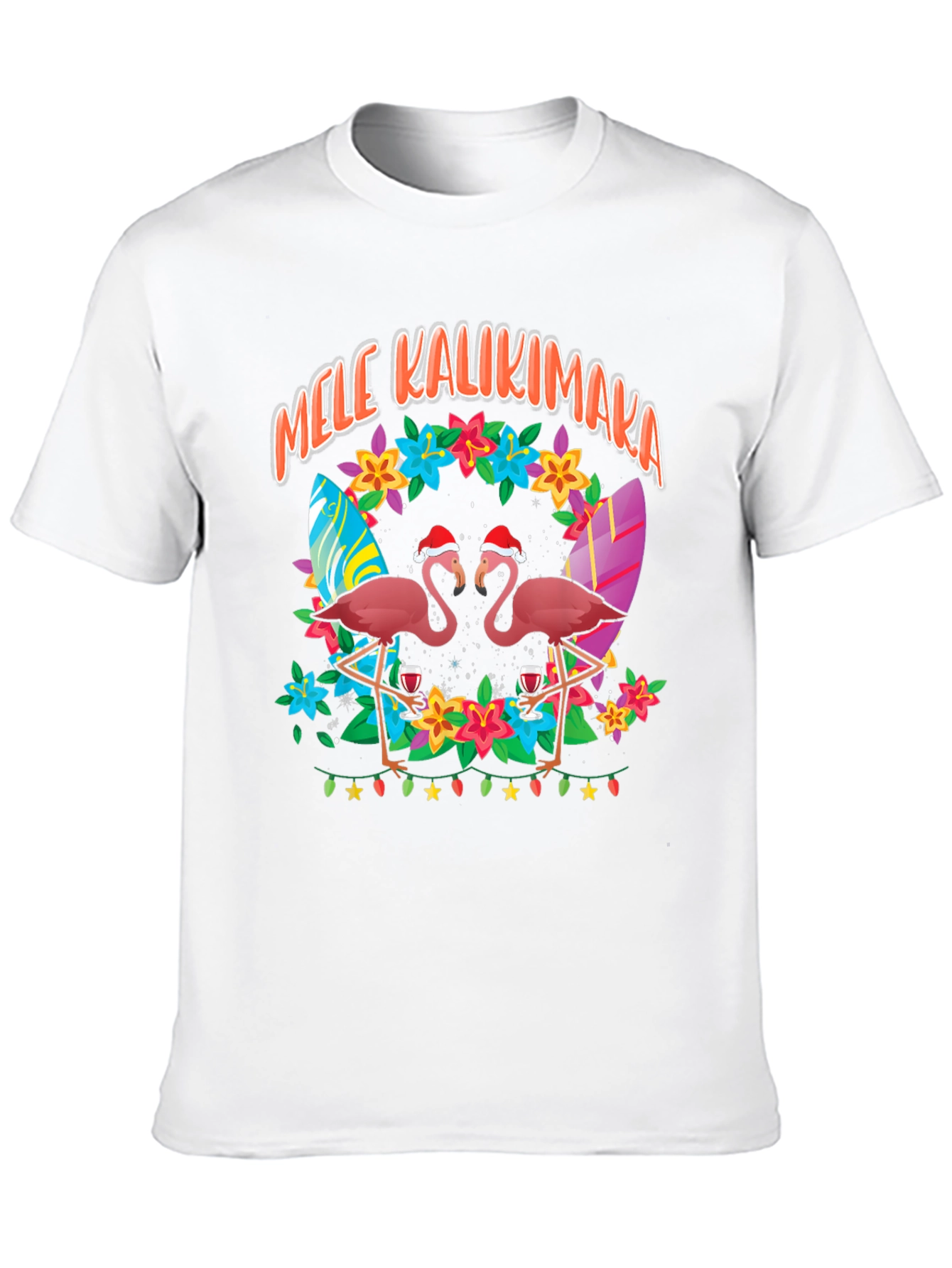 Mele Kalikimaka Flamingo T-Shirt