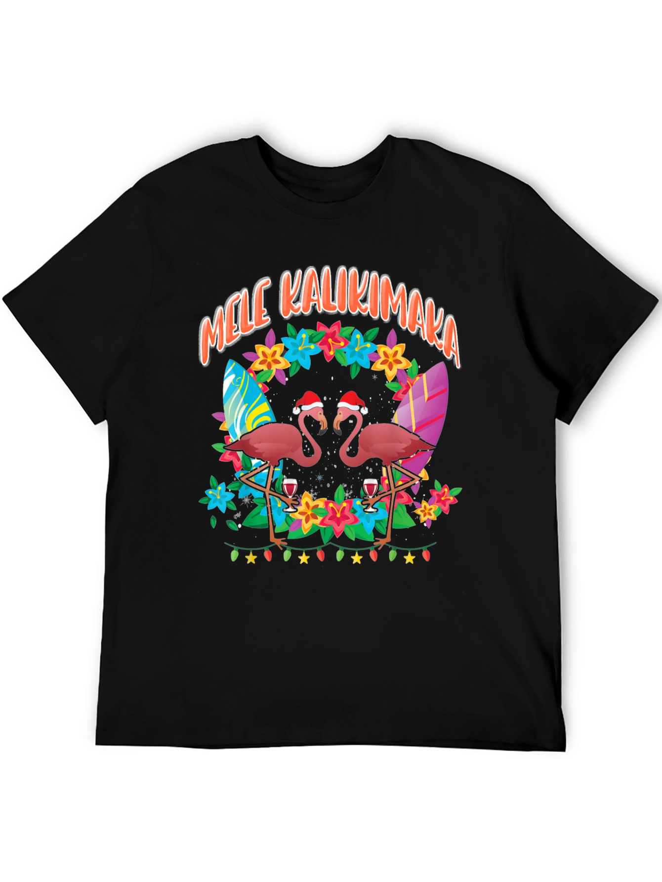 Mele Kalikimaka Flamingo T-Shirt