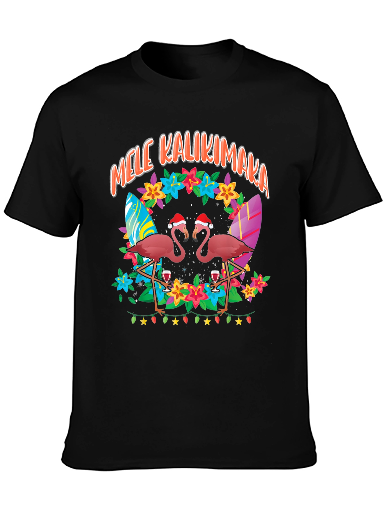Mele Kalikimaka Flamingo T-Shirt