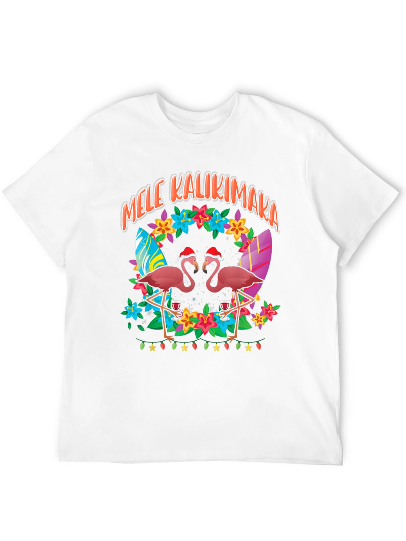 Mele Kalikimaka Flamingo T-Shirt