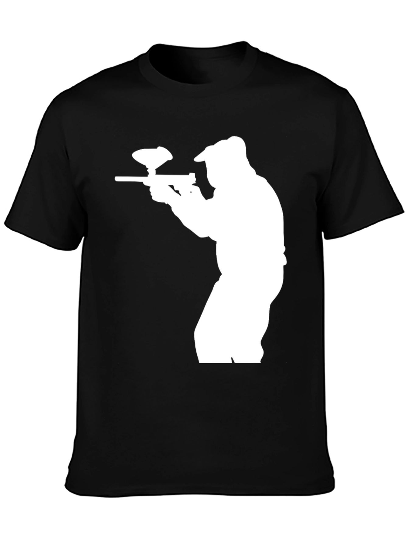 Paintball Player Silhouette Graphic T-Shirt