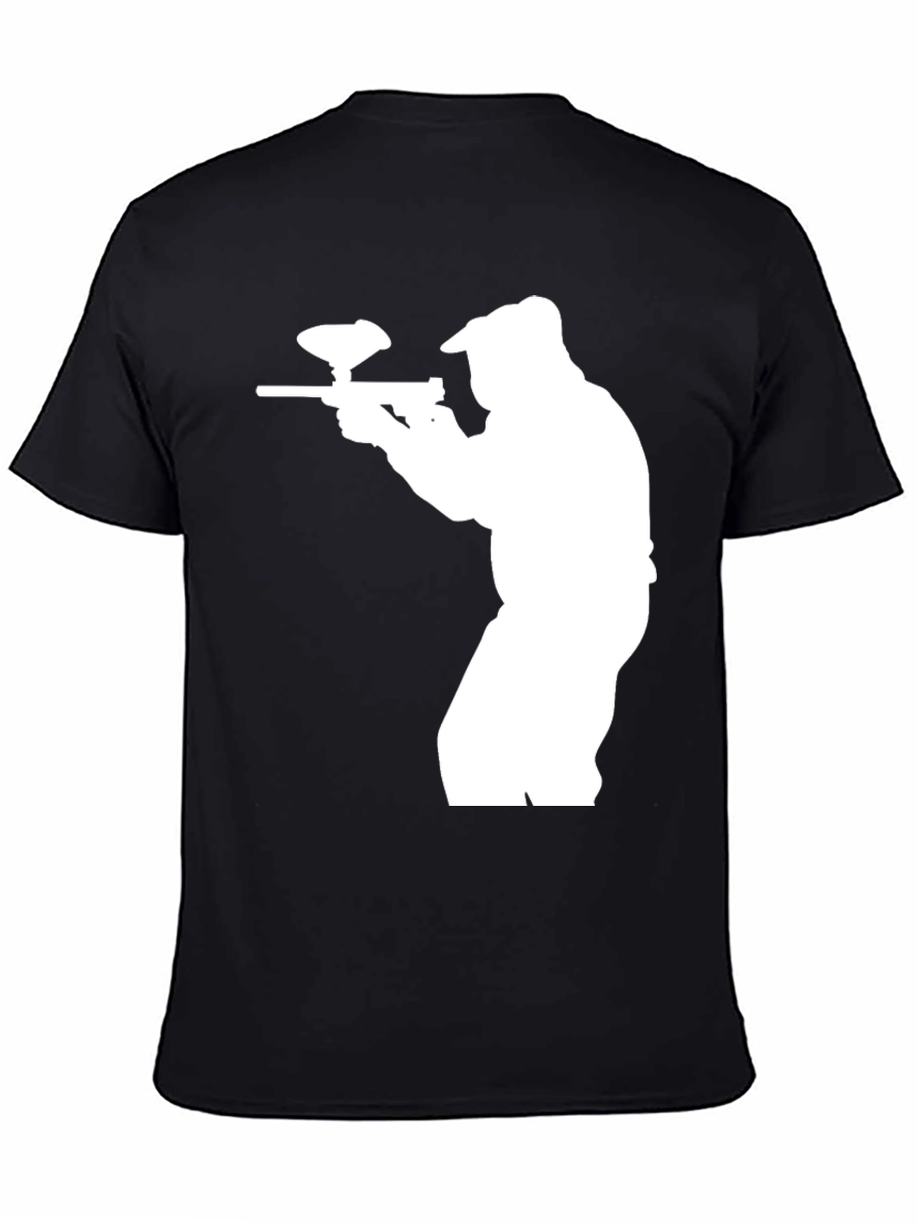 Paintball Player Silhouette Graphic T-Shirt
