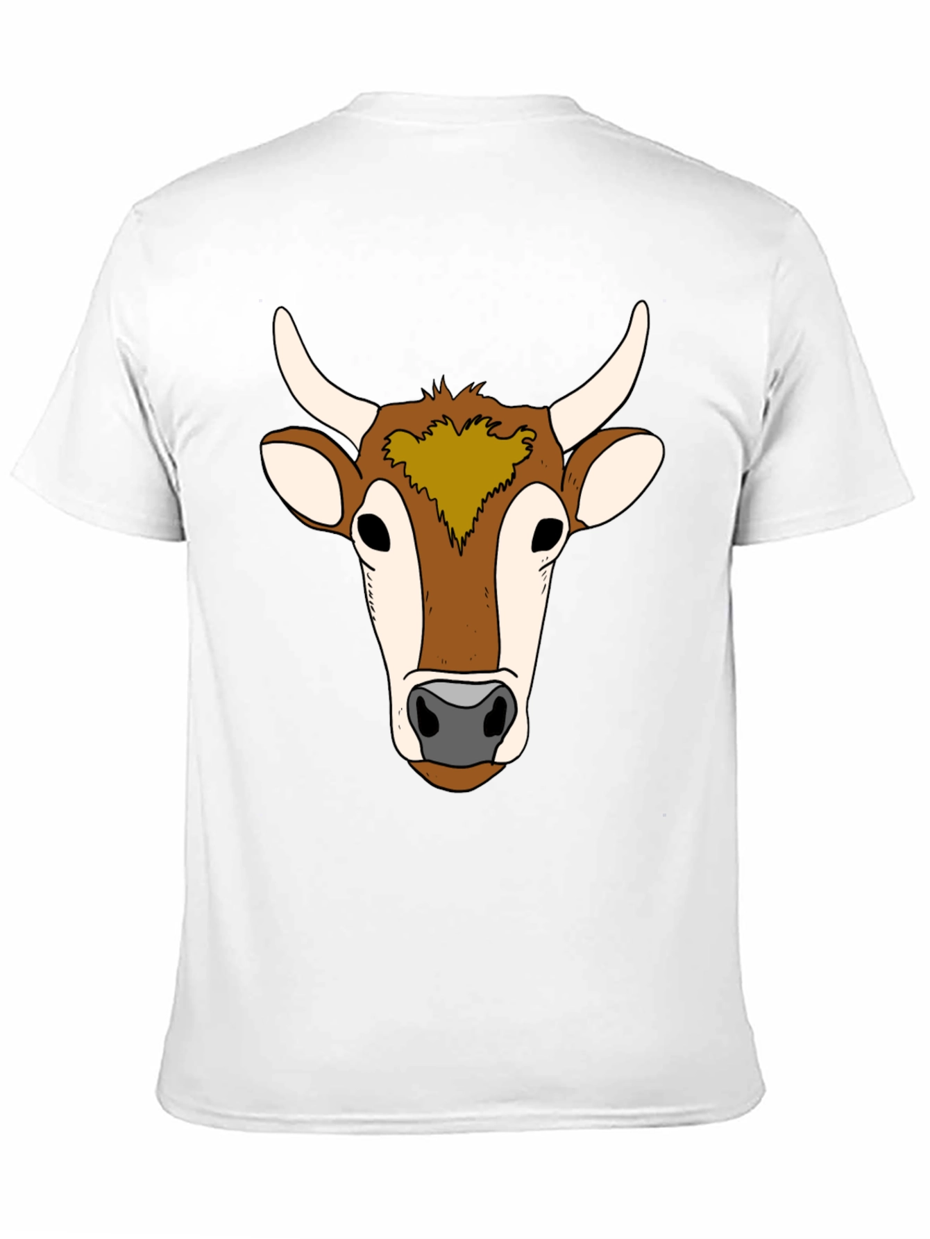 Cow Face Graphic Tee - Unisex Black T-Shirt
