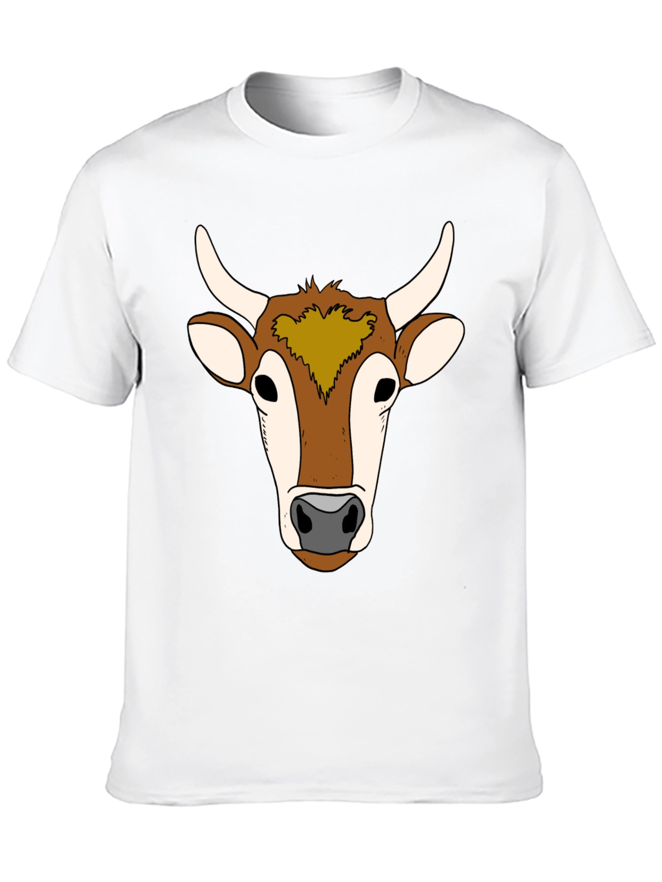 Cow Face Graphic Tee - Unisex Black T-Shirt