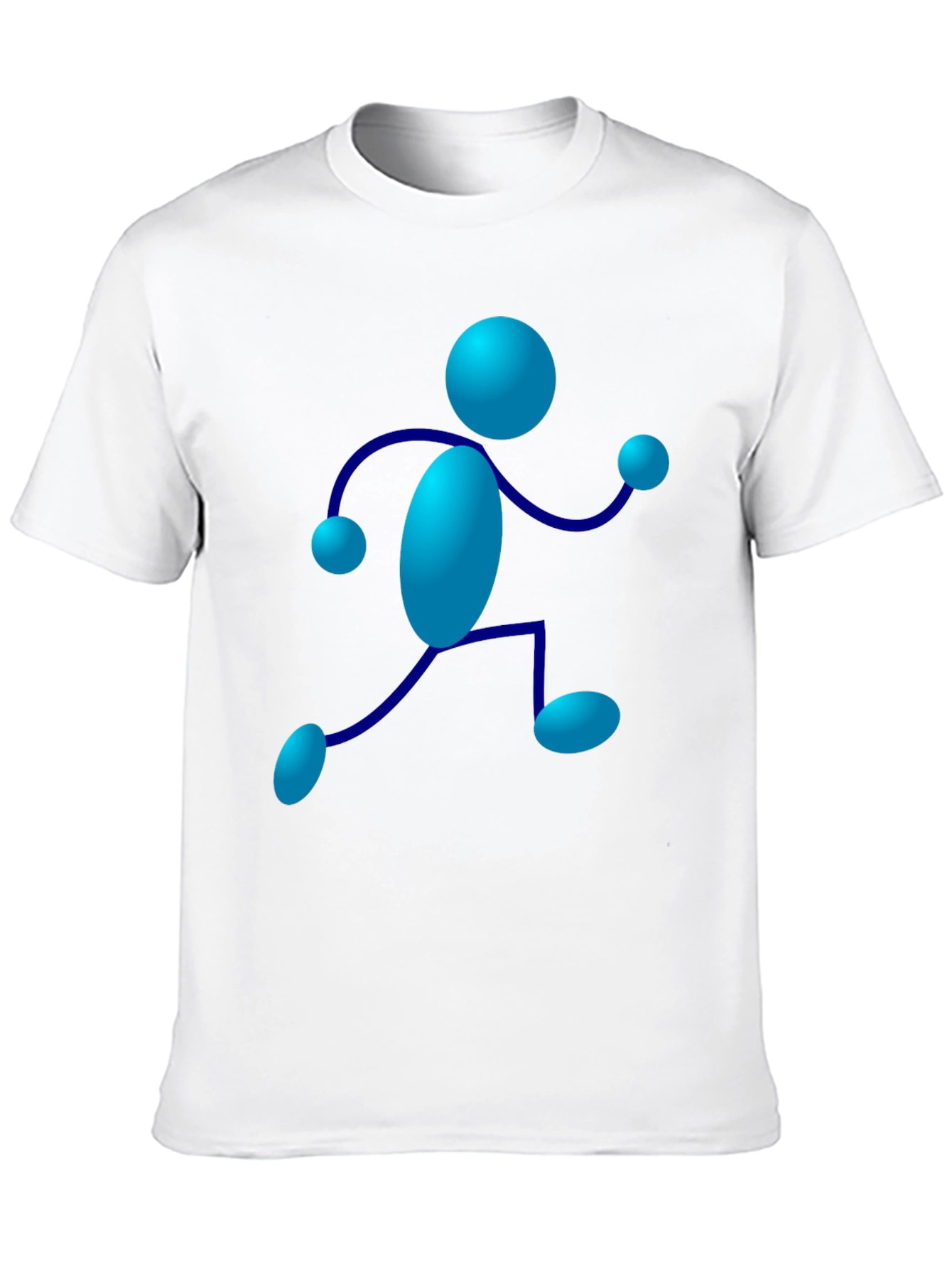 Funky Figure Tee - Black Cotton Crew Neck T-Shirt