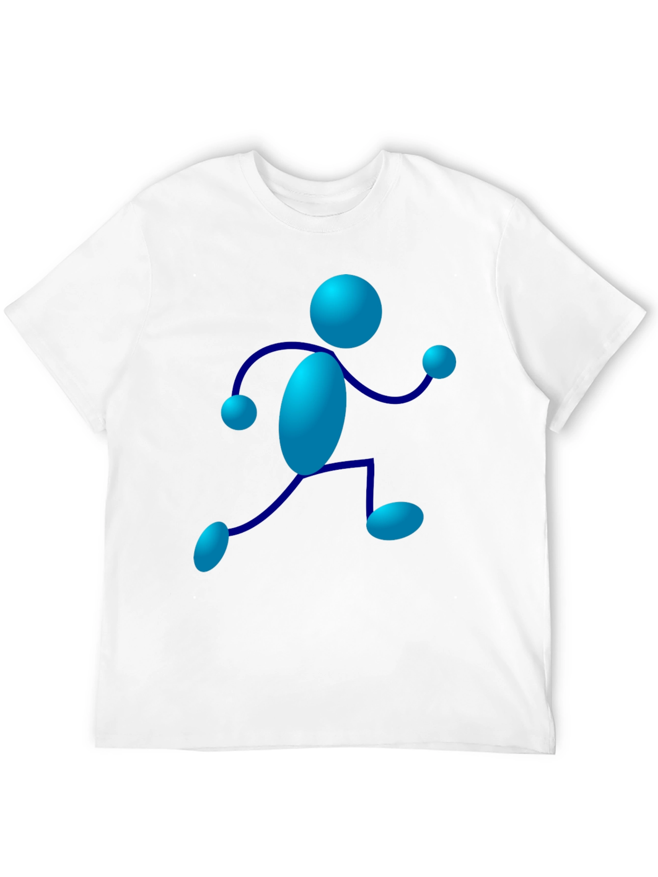 Funky Figure Tee - Black Cotton Crew Neck T-Shirt