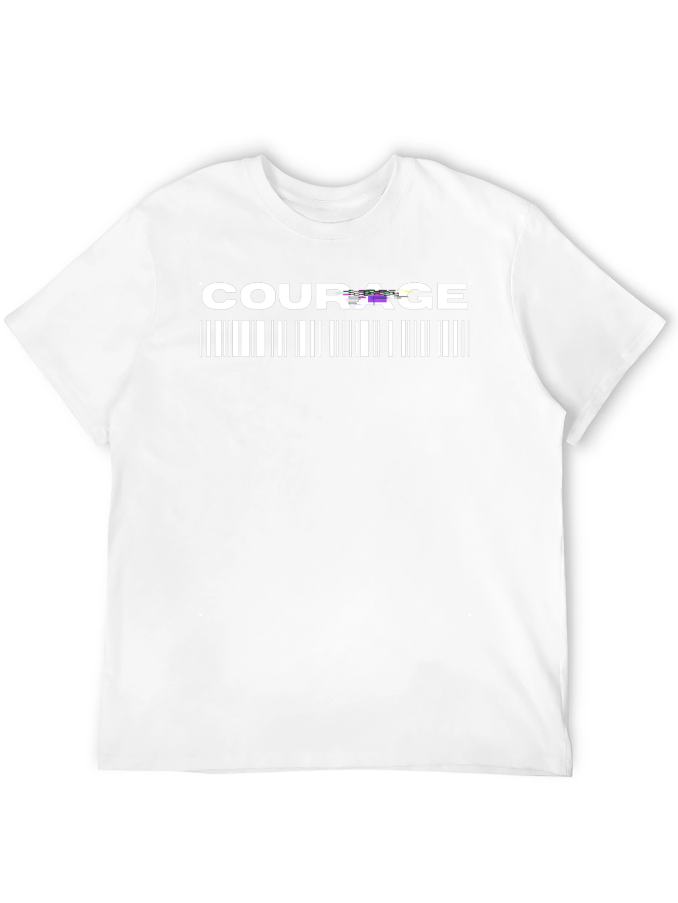 Courage Barcode Graphic T-Shirt - Black