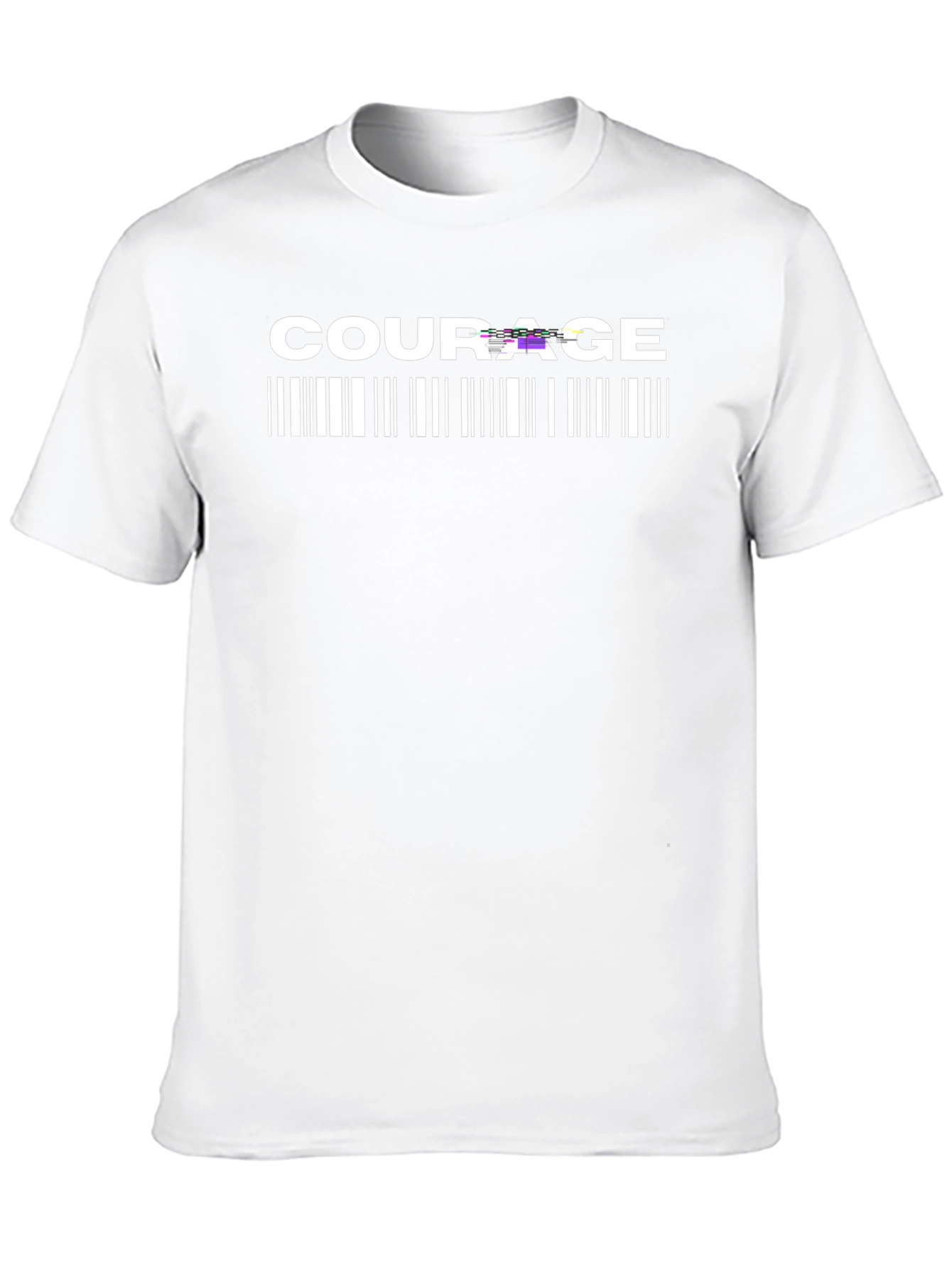Courage Barcode Graphic T-Shirt - Black