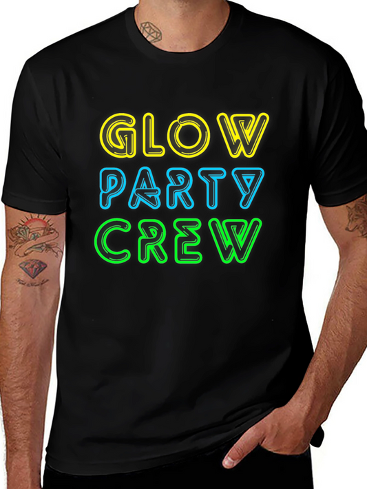 Glow Party Crew Neon Graphic Tee