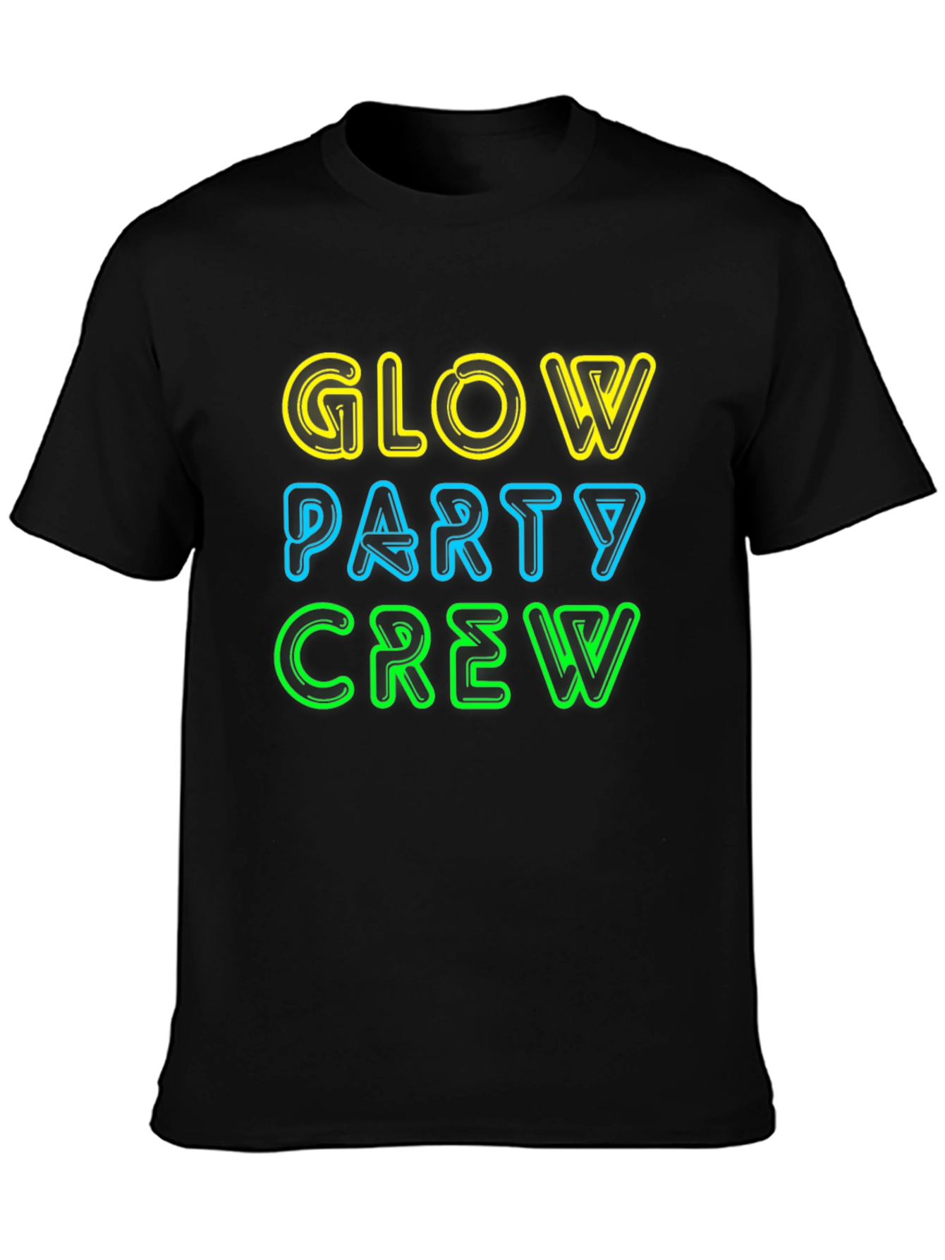 Glow Party Crew Neon Graphic Tee