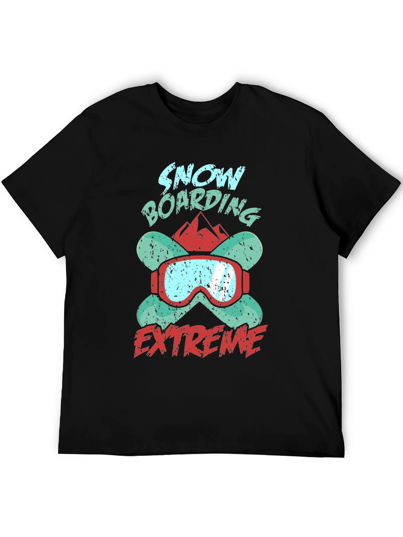 Snowboarding Extreme Graphic Tee - Black