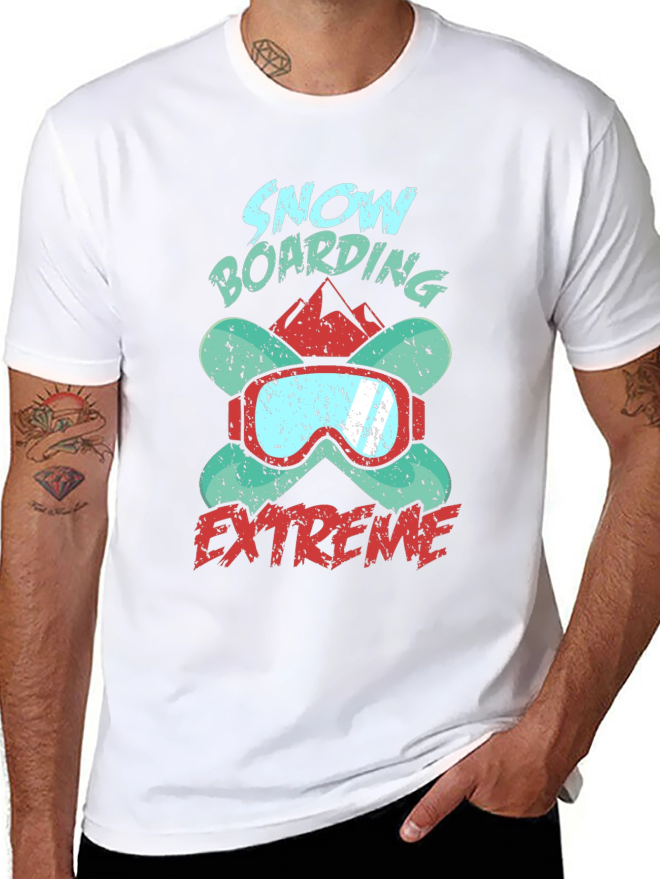 Snowboarding Extreme Graphic Tee - Black