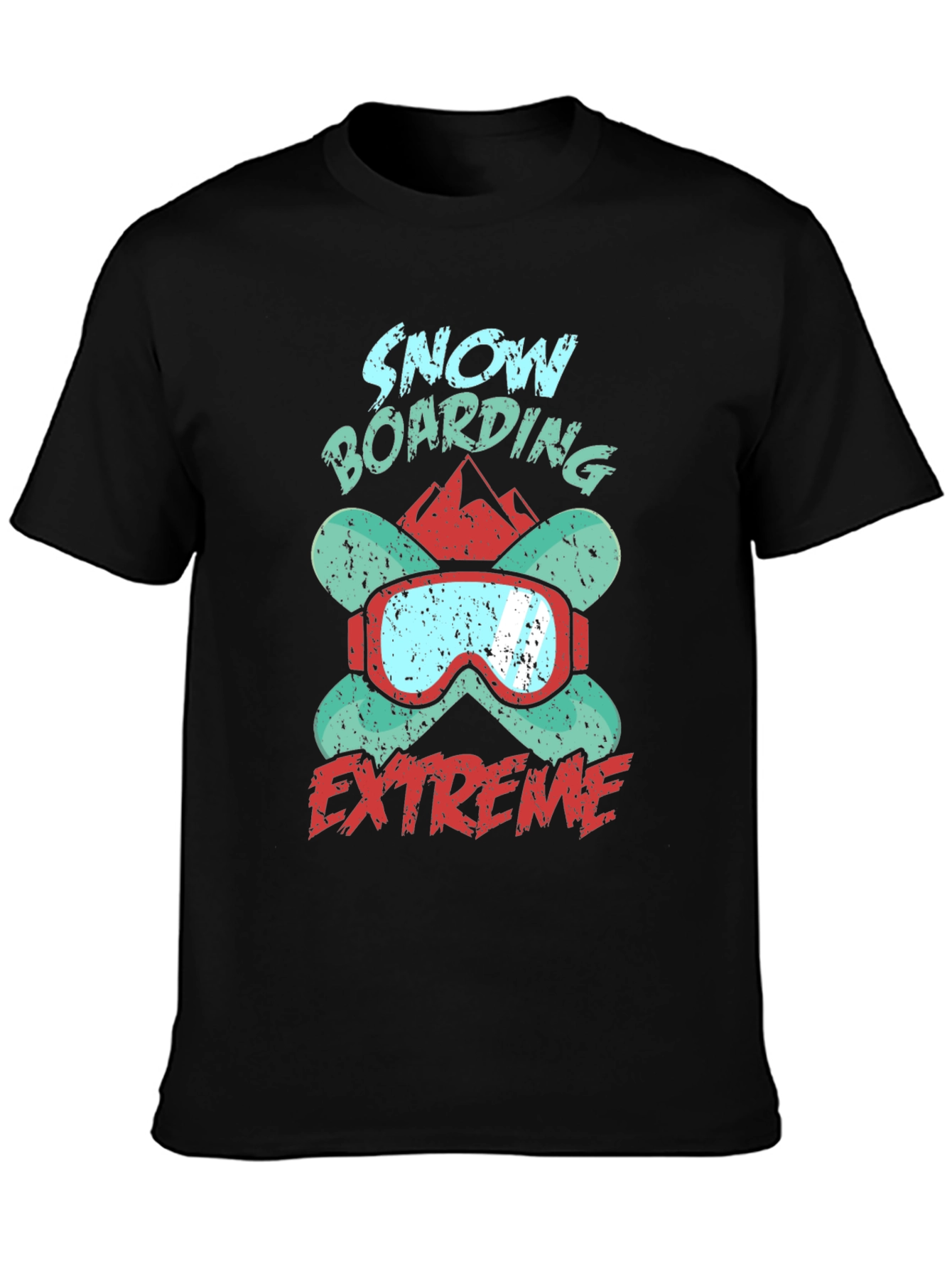 Snowboarding Extreme Graphic Tee - Black
