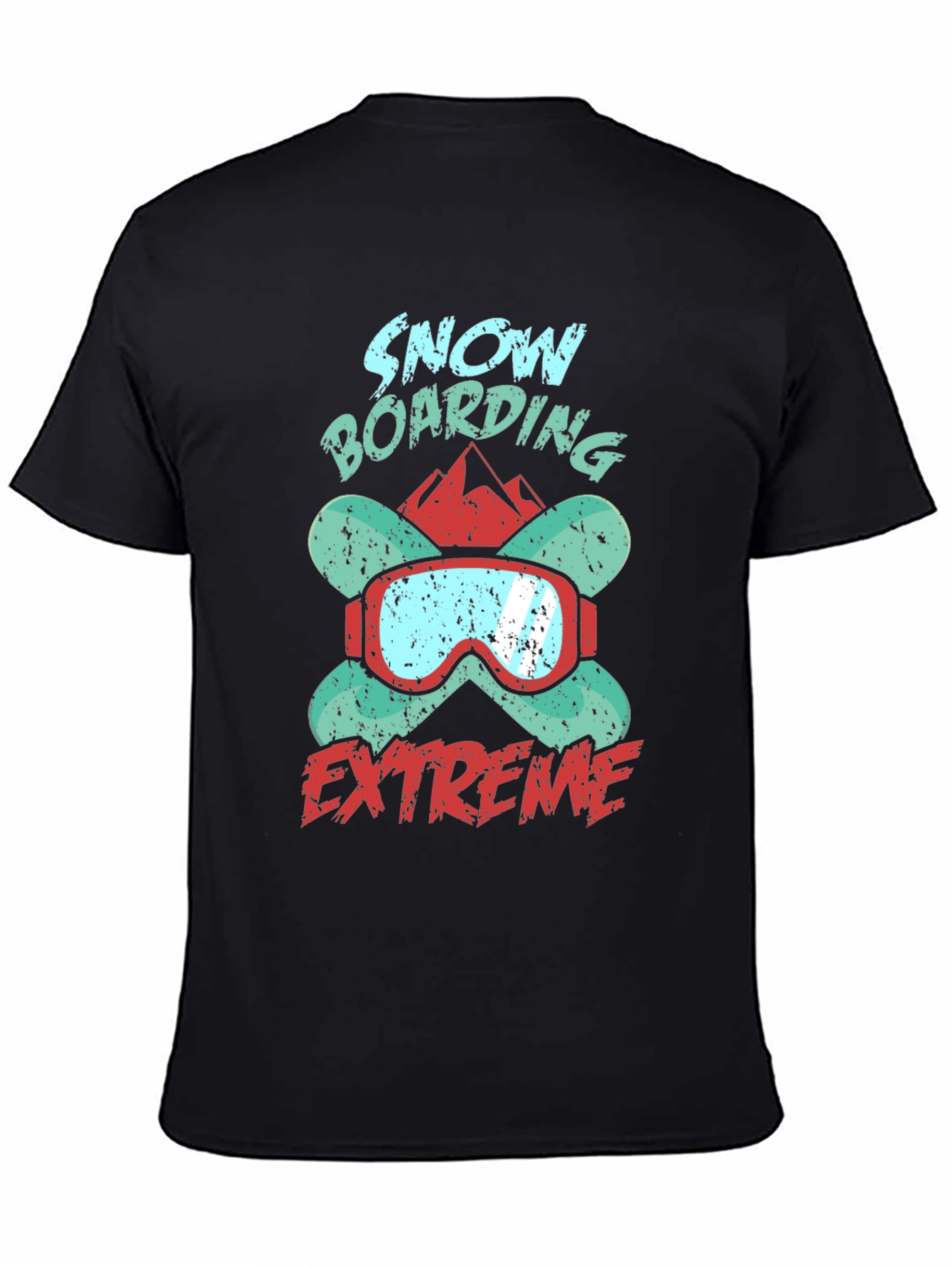 Snowboarding Extreme Graphic Tee - Black